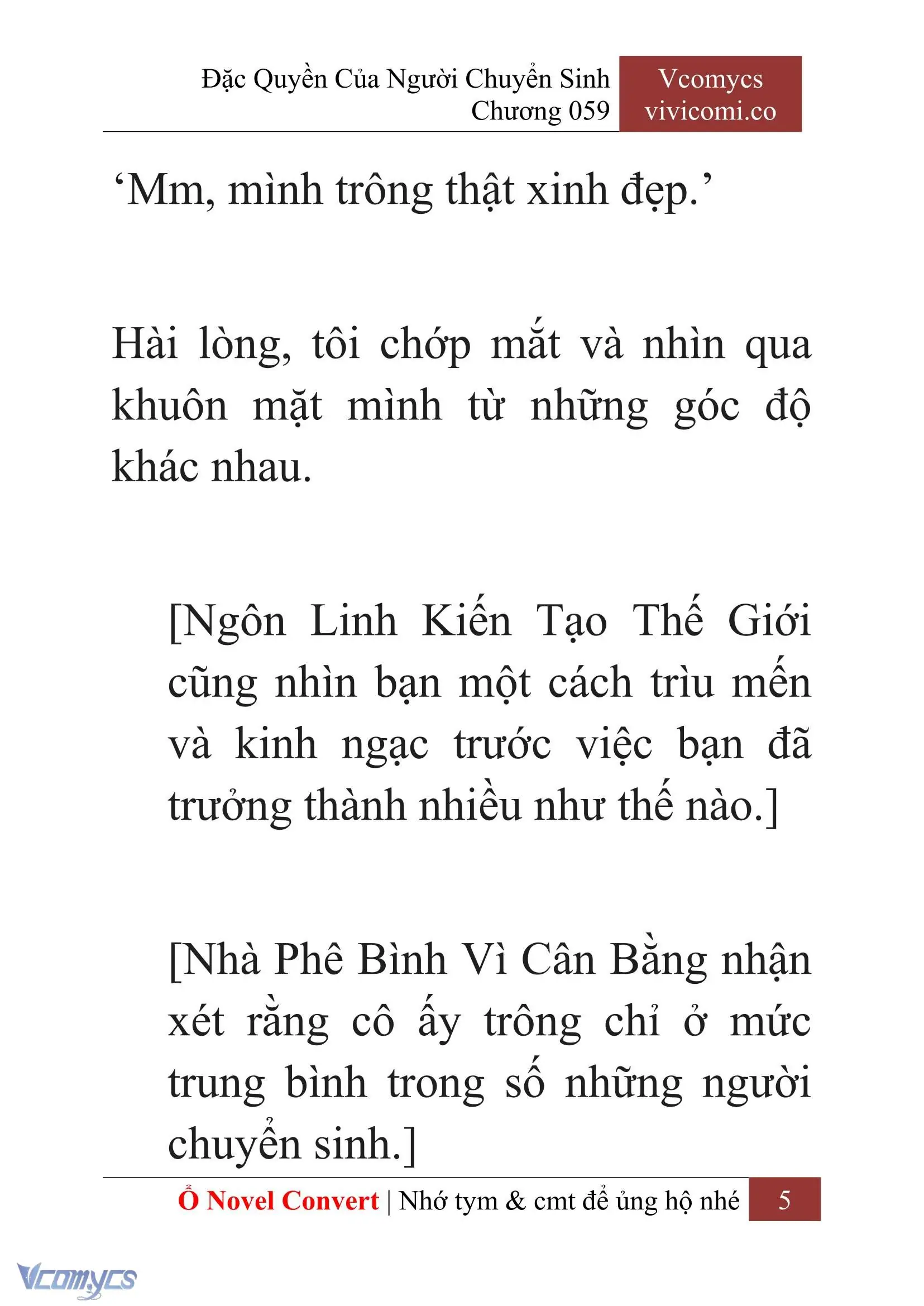 [Novel] Đặc Quyền Của Người Chuyển Sinh Chapter 59 - Trang 8