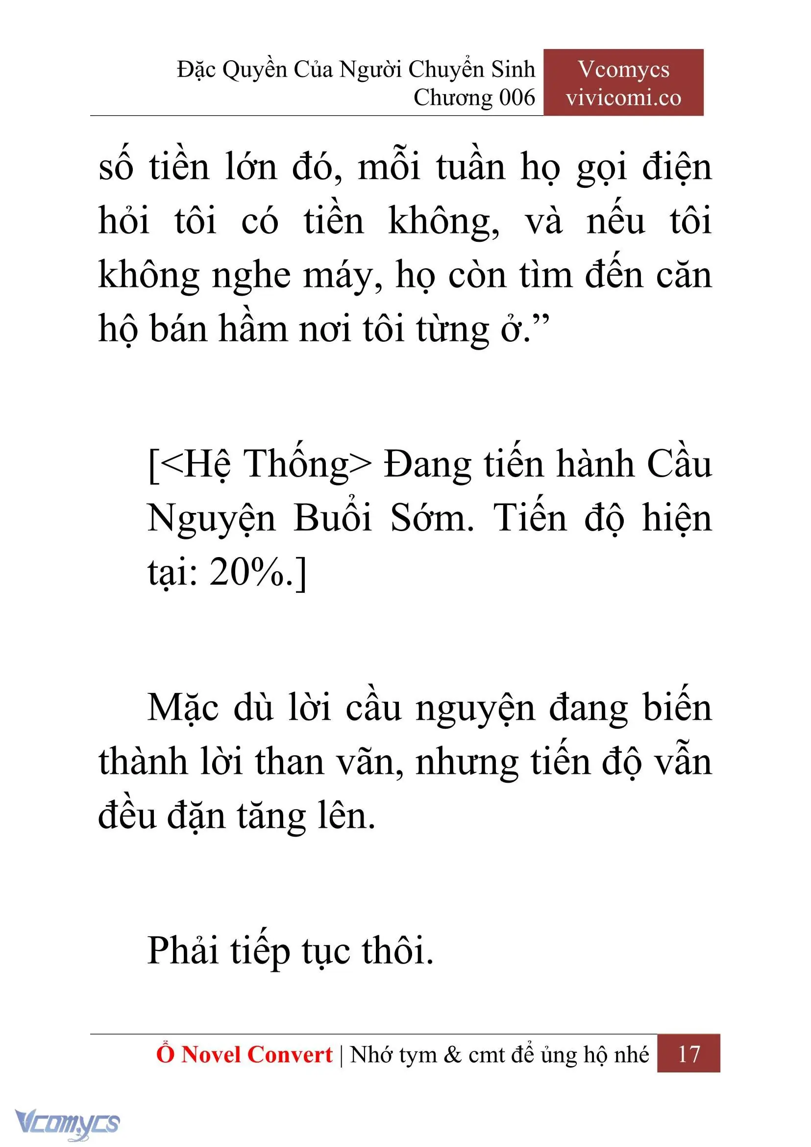 [Novel] Đặc Quyền Của Người Chuyển Sinh Chapter 6 - Trang 20