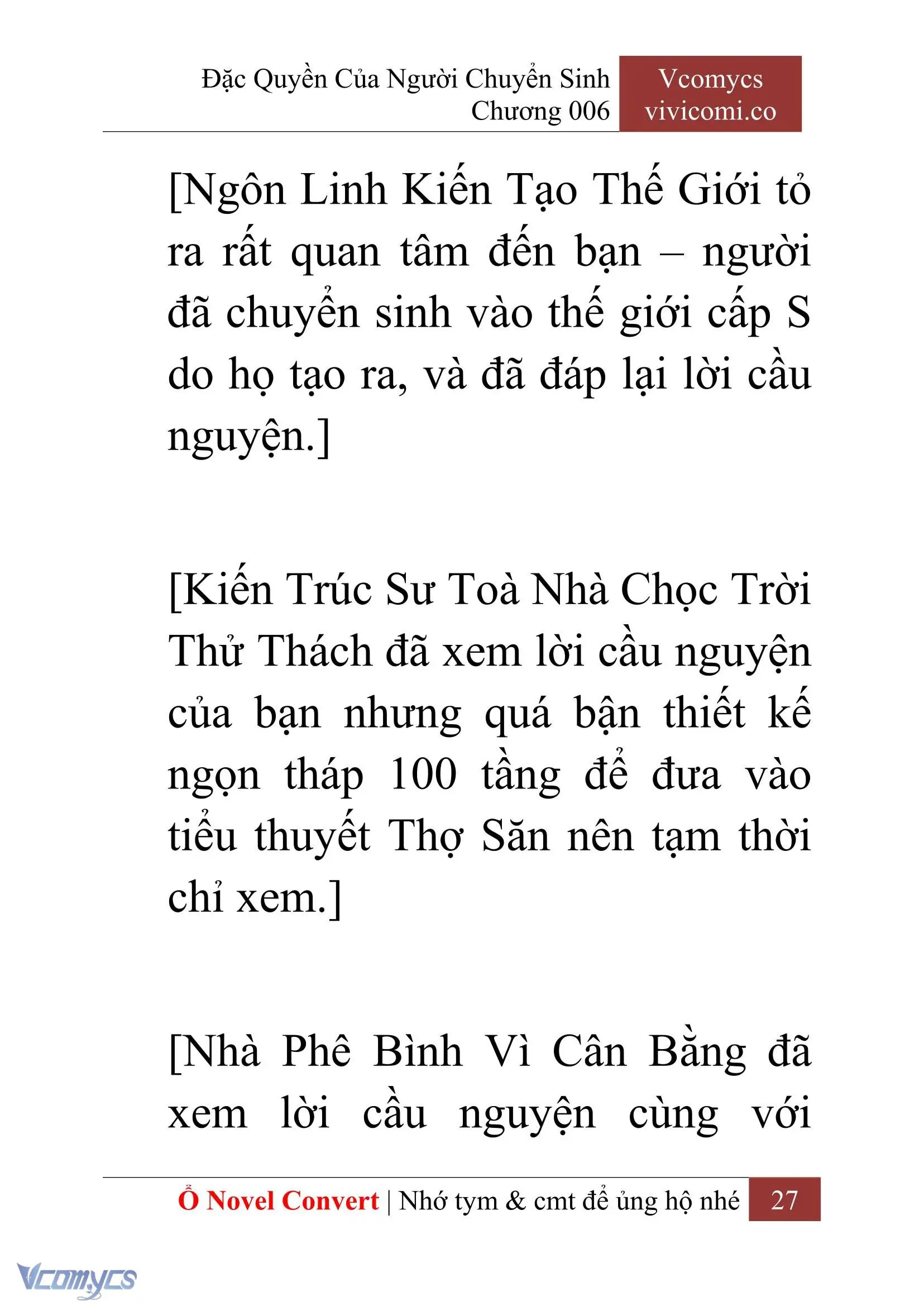 [Novel] Đặc Quyền Của Người Chuyển Sinh Chapter 6 - Trang 30