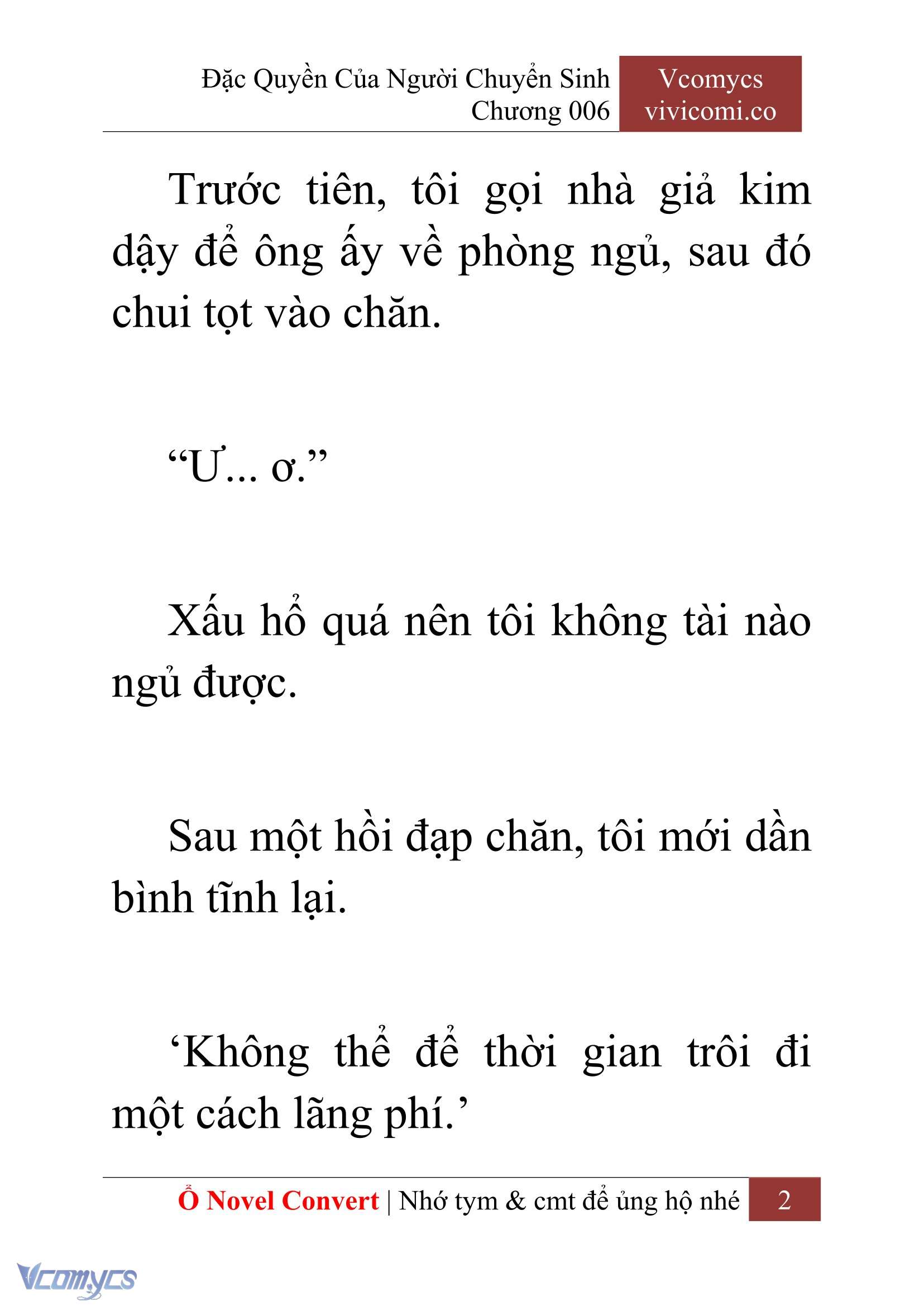 [Novel] Đặc Quyền Của Người Chuyển Sinh Chapter 6 - Trang 5