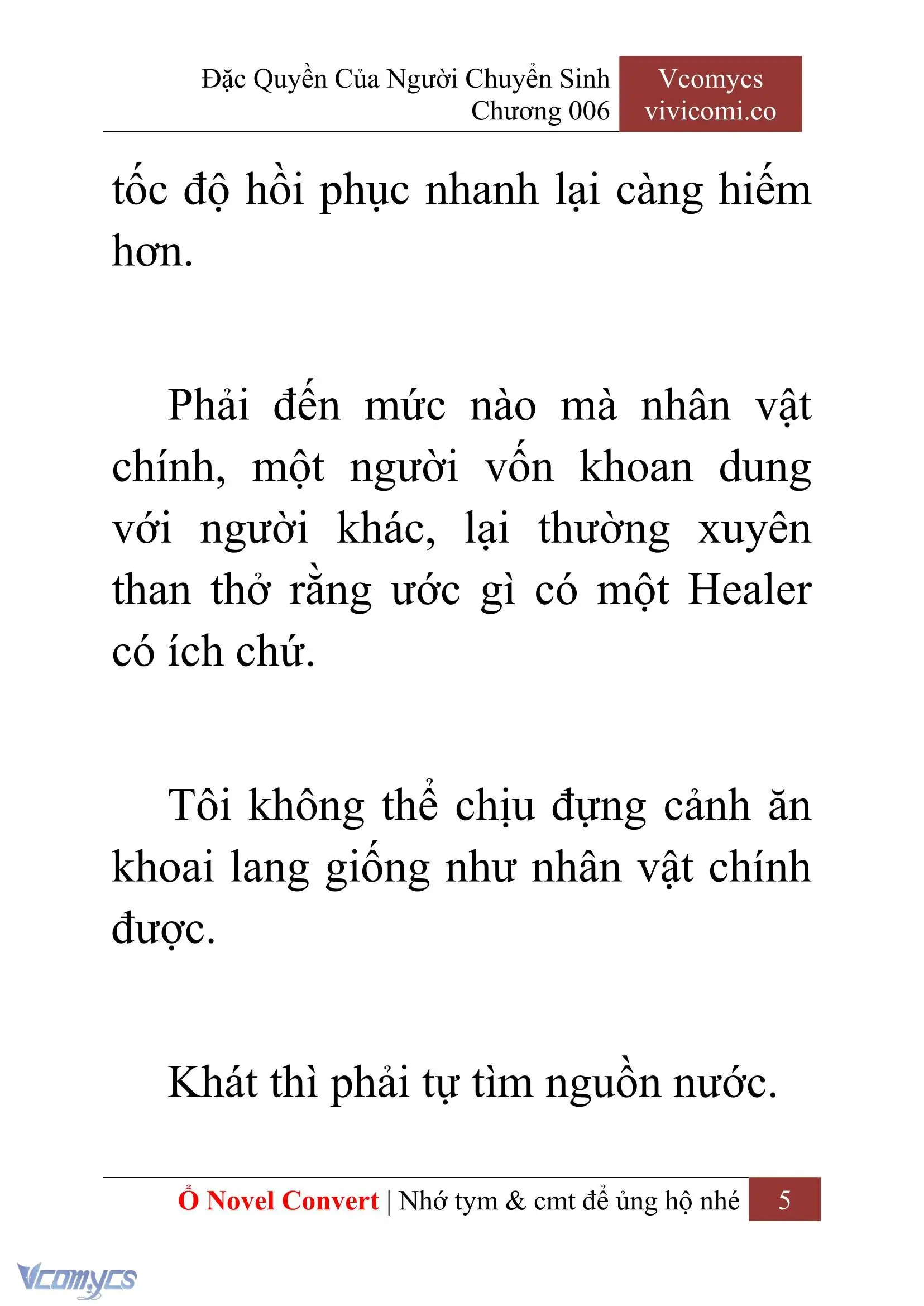 [Novel] Đặc Quyền Của Người Chuyển Sinh Chapter 6 - Trang 8