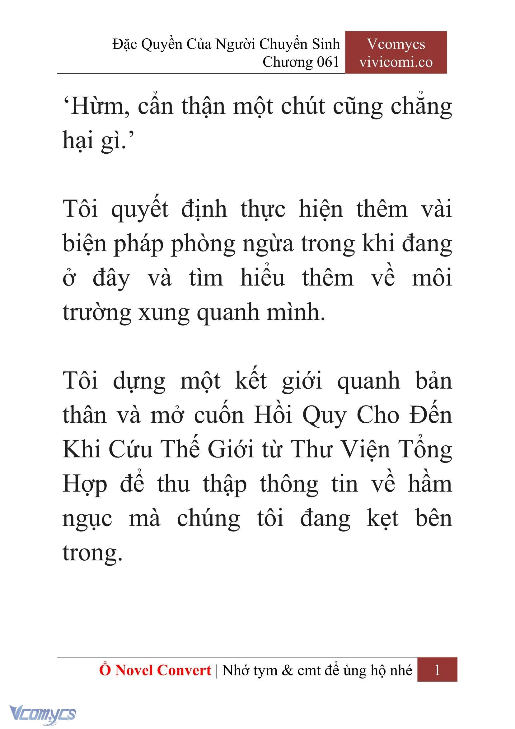 [Novel] Đặc Quyền Của Người Chuyển Sinh Chapter 61 - Trang 4