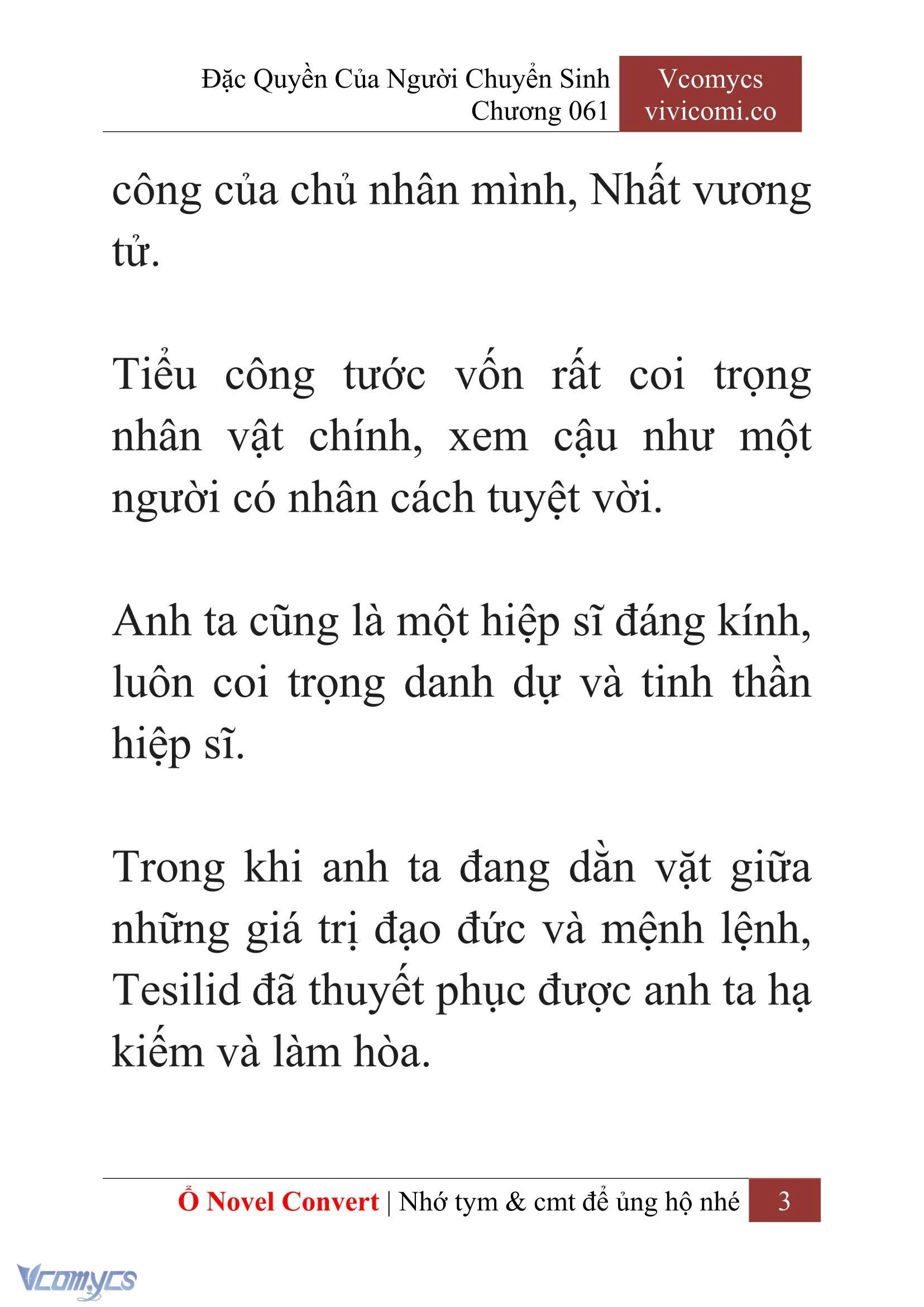 [Novel] Đặc Quyền Của Người Chuyển Sinh Chapter 61 - Trang 6
