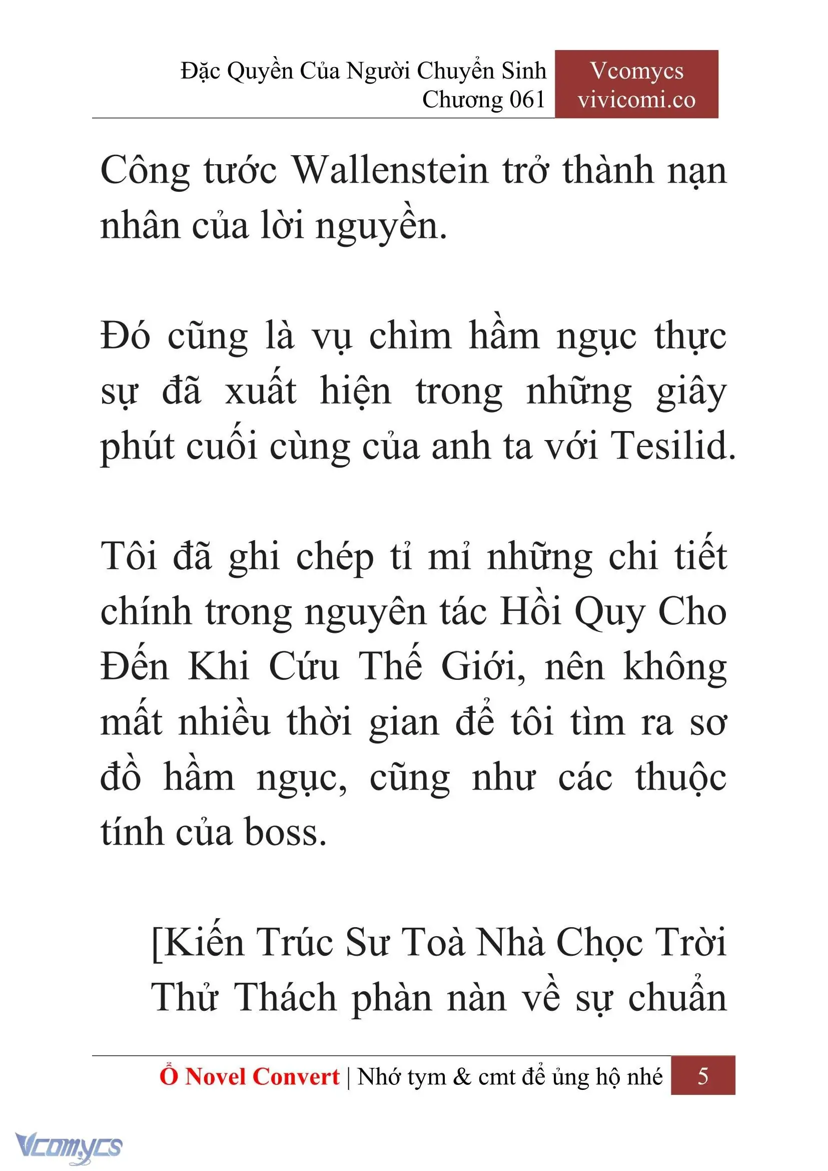 [Novel] Đặc Quyền Của Người Chuyển Sinh Chapter 61 - Trang 8