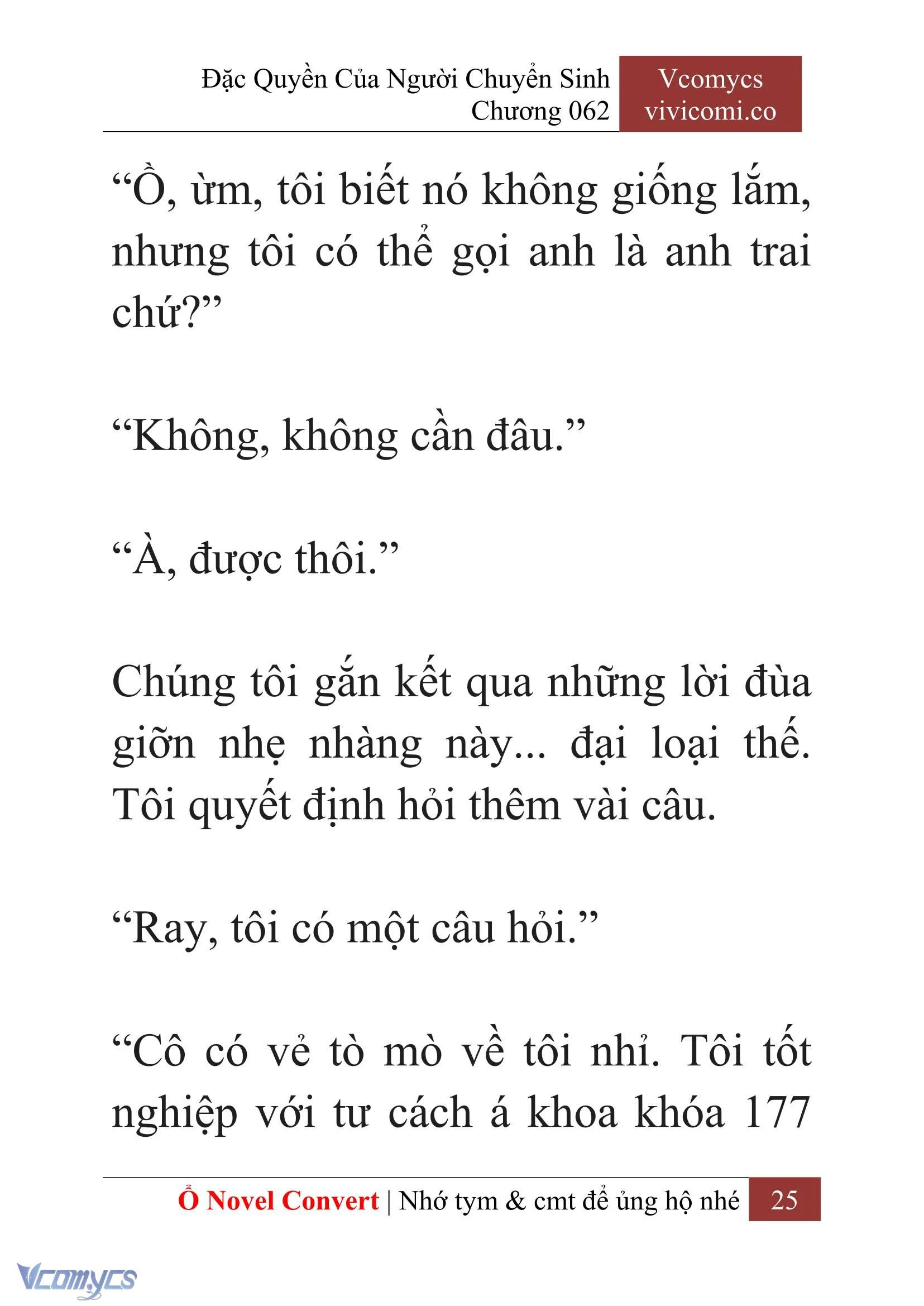 [Novel] Đặc Quyền Của Người Chuyển Sinh Chapter 62 - Trang 28