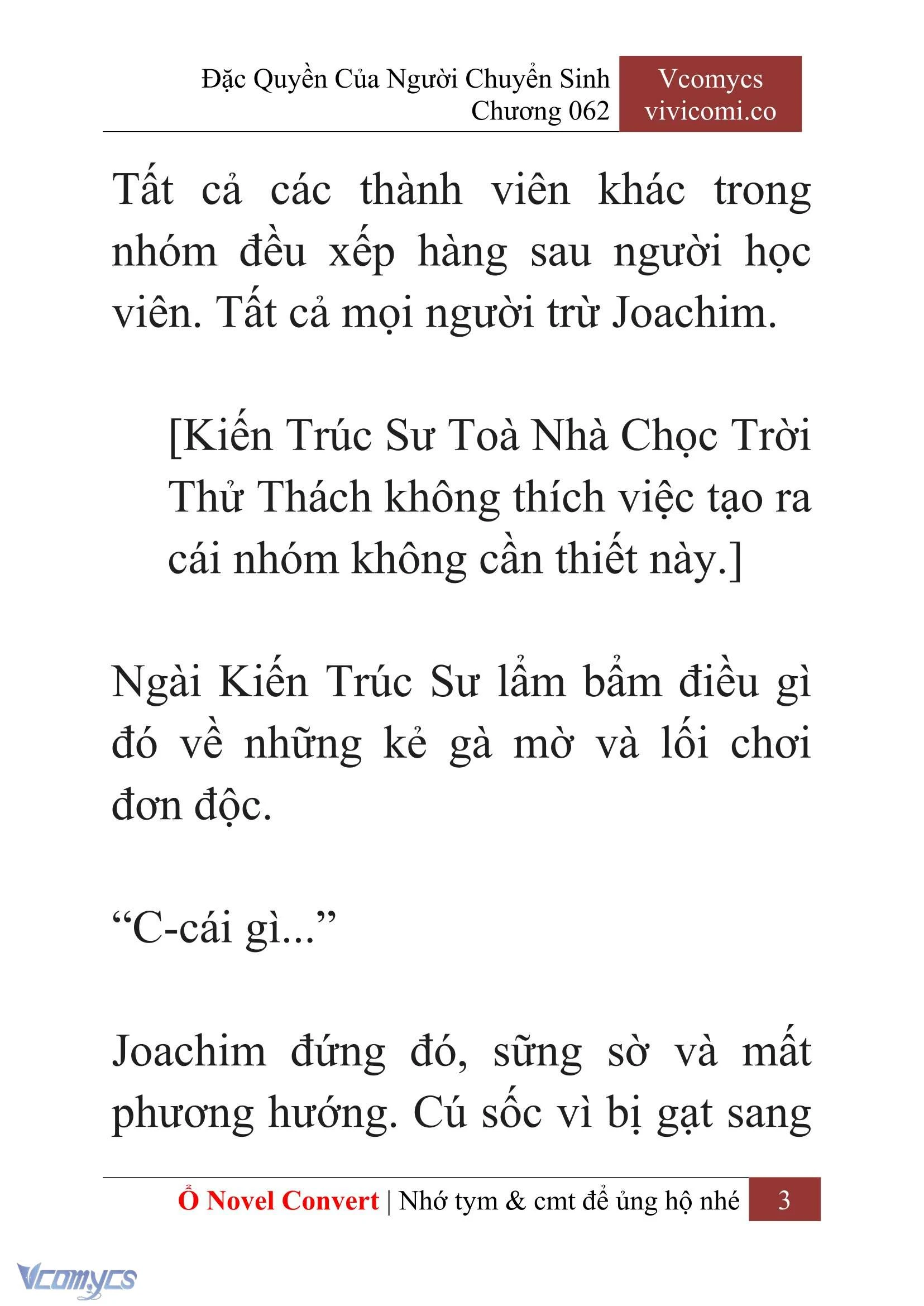 [Novel] Đặc Quyền Của Người Chuyển Sinh Chapter 62 - Trang 6