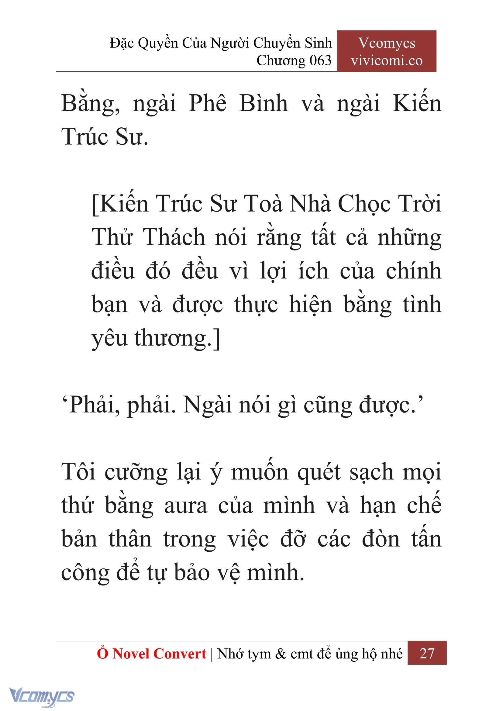 [Novel] Đặc Quyền Của Người Chuyển Sinh Chapter 63 - Trang 30