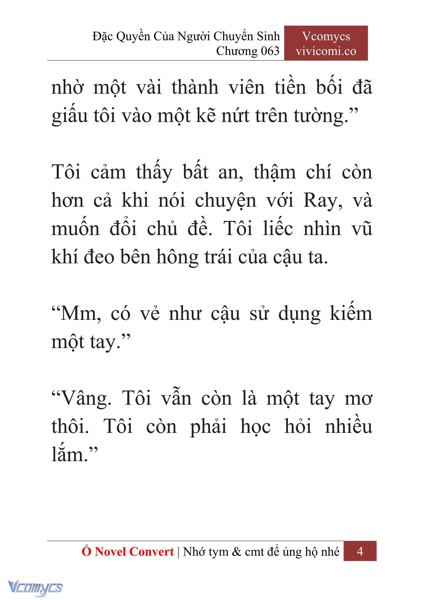 [Novel] Đặc Quyền Của Người Chuyển Sinh Chapter 63 - Trang 7