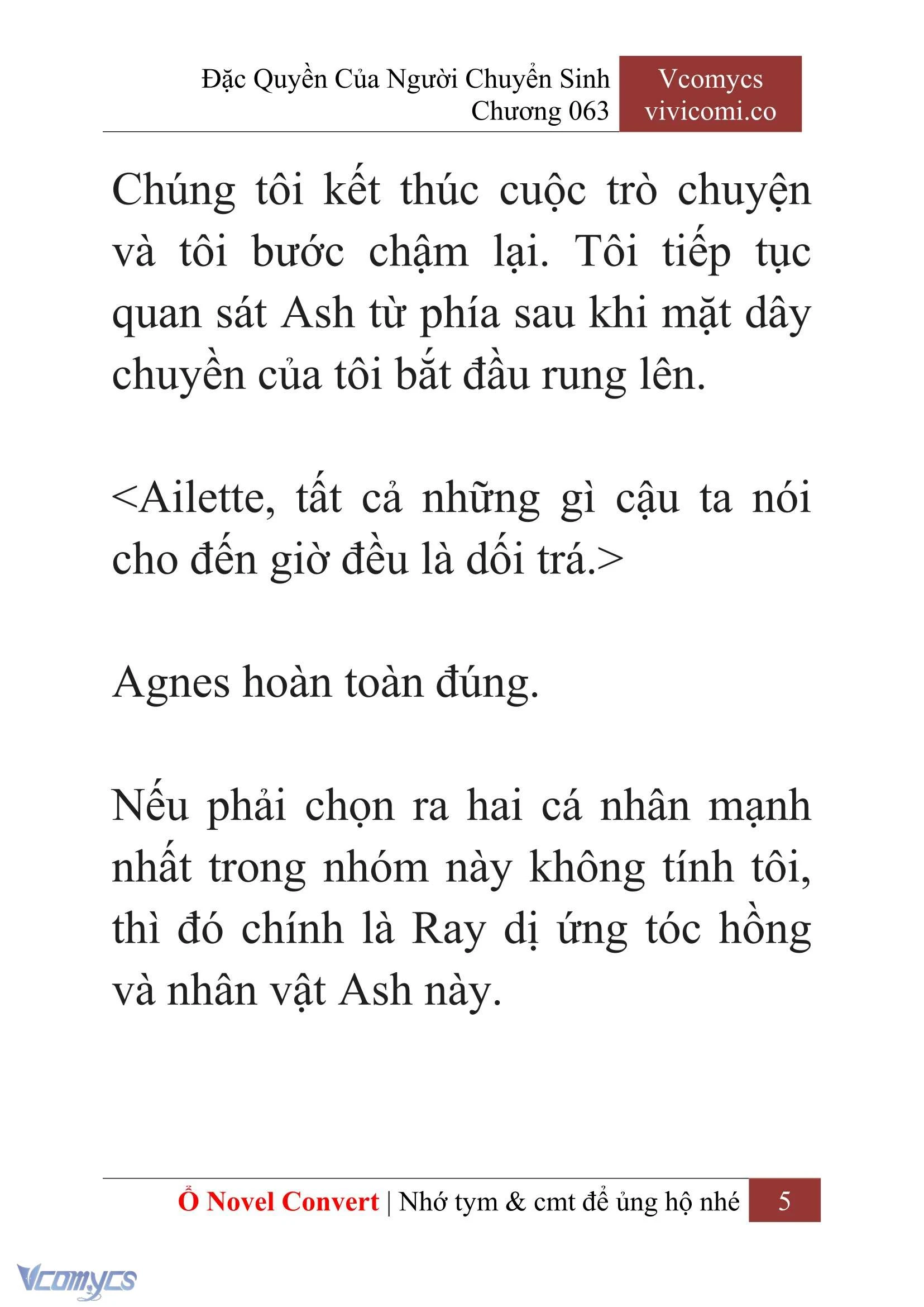 [Novel] Đặc Quyền Của Người Chuyển Sinh Chapter 63 - Trang 8