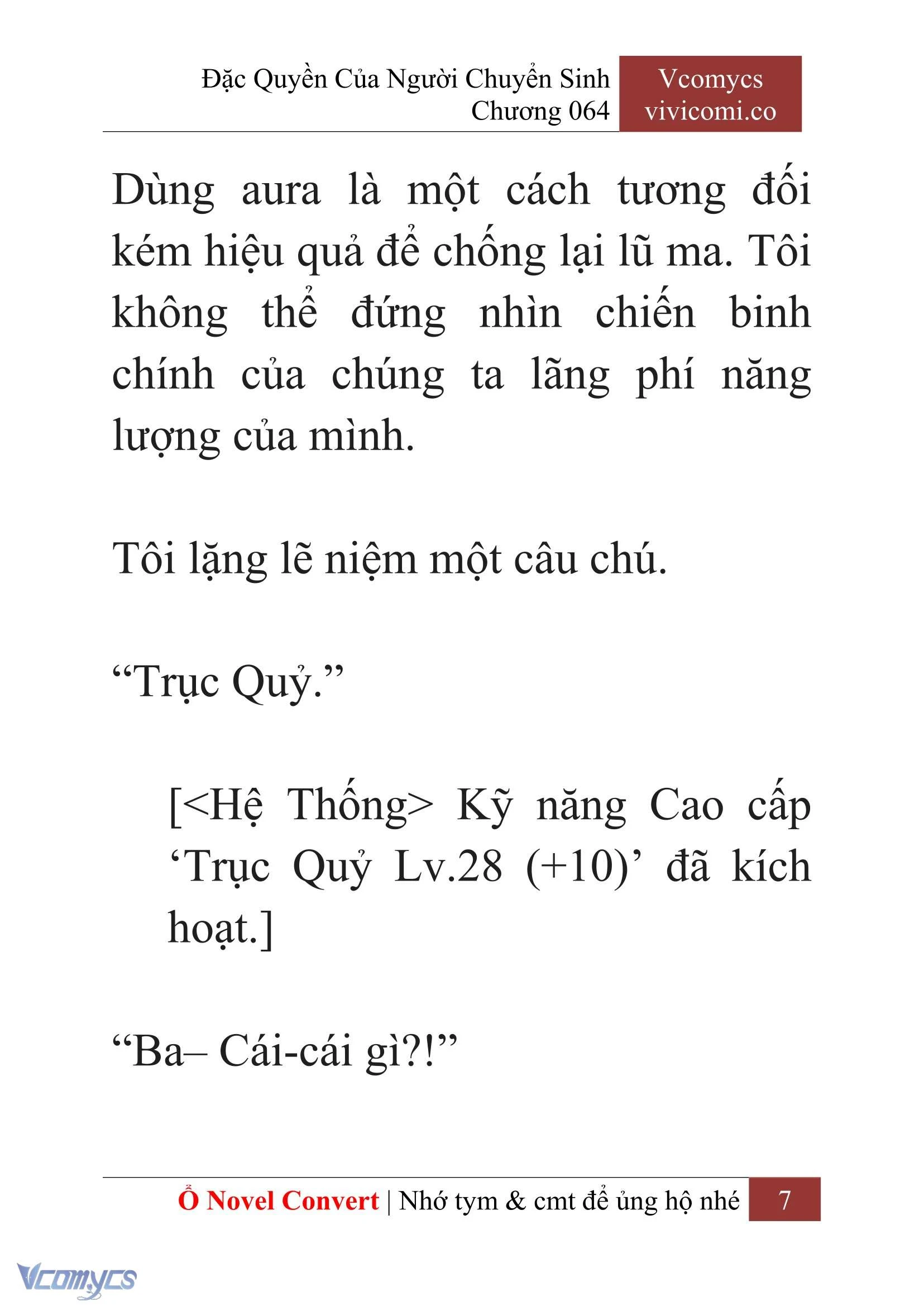[Novel] Đặc Quyền Của Người Chuyển Sinh Chapter 64 - Trang 10