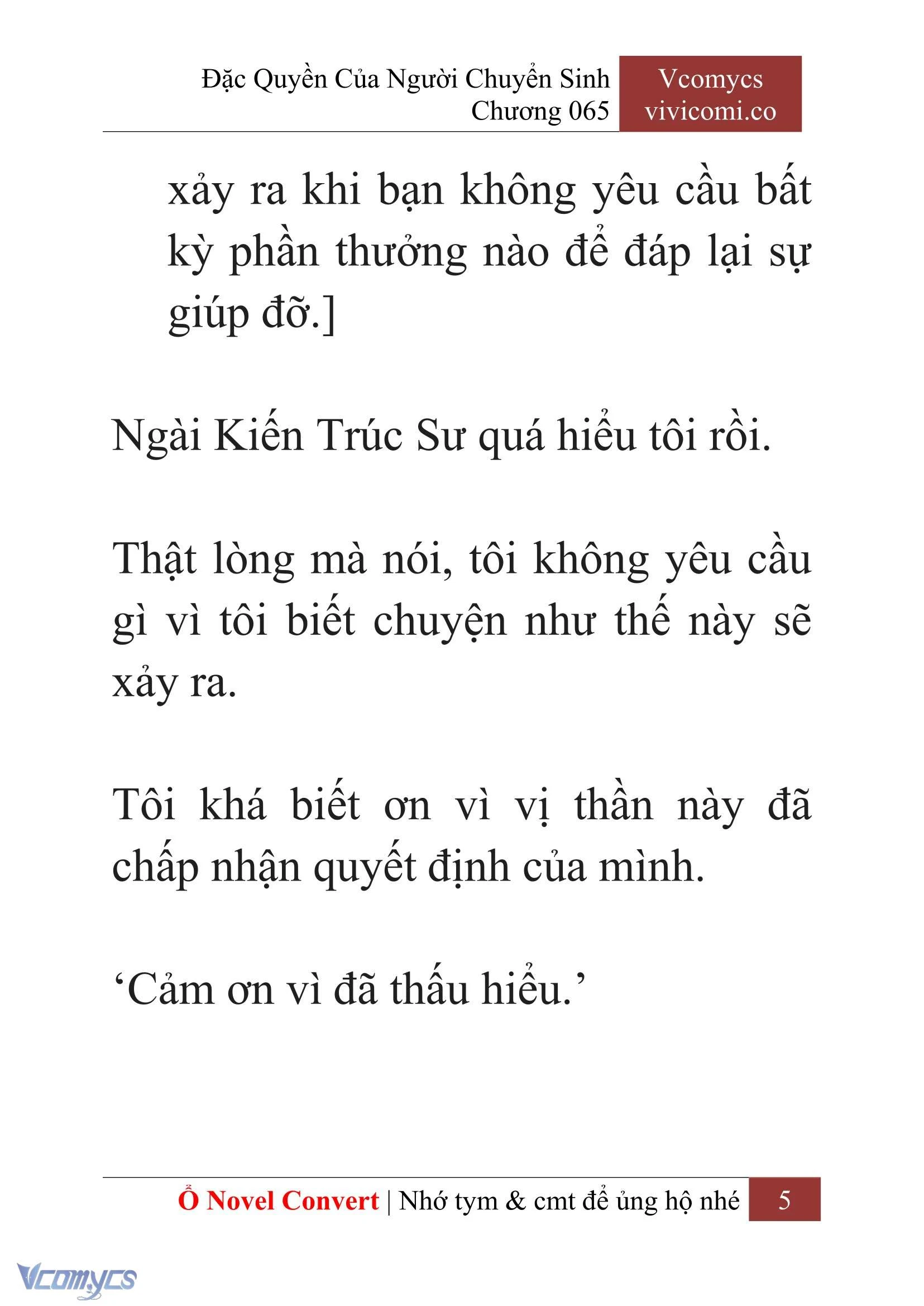 [Novel] Đặc Quyền Của Người Chuyển Sinh Chapter 65 - Trang 8