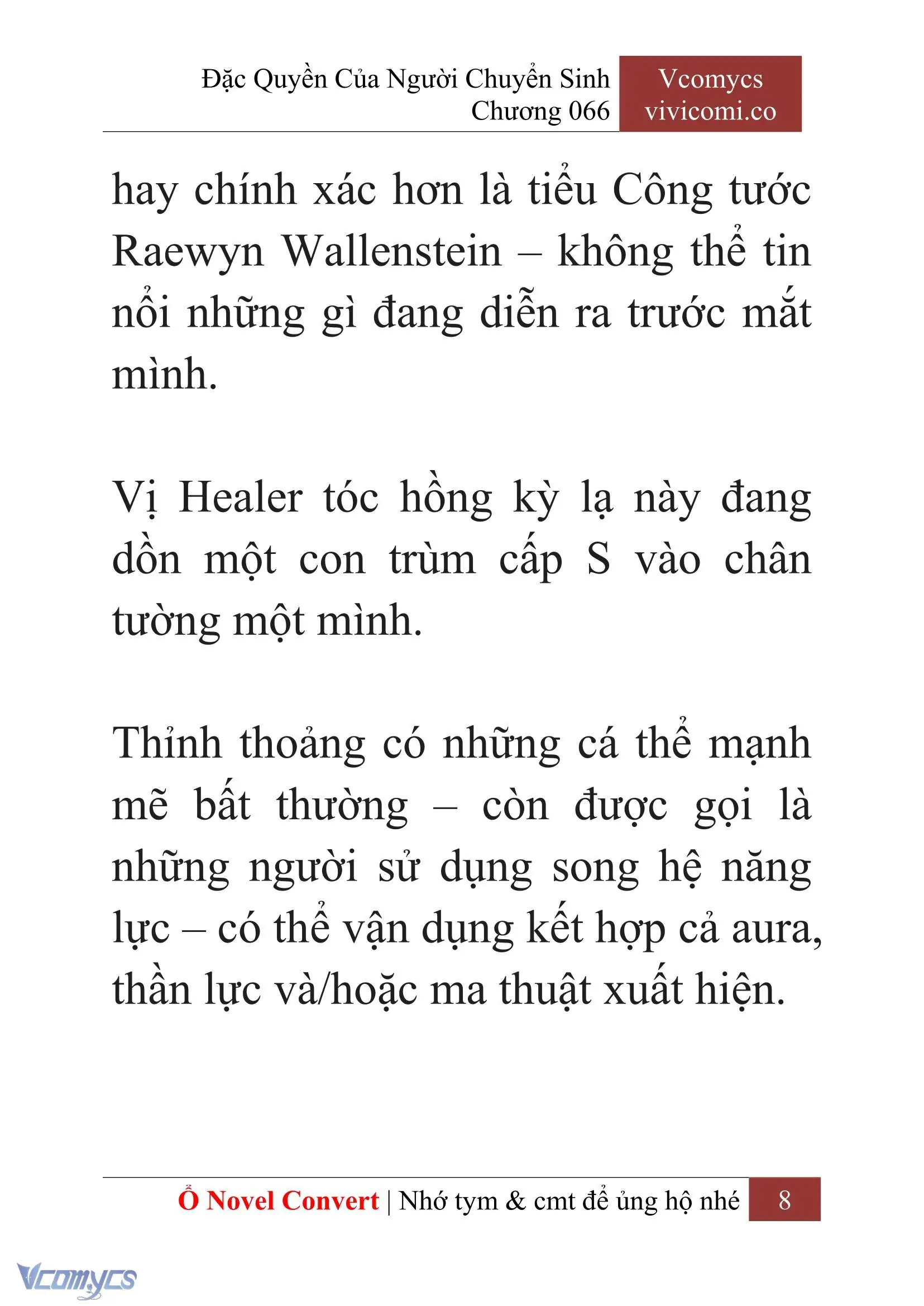 [Novel] Đặc Quyền Của Người Chuyển Sinh Chapter 66 - Trang 11