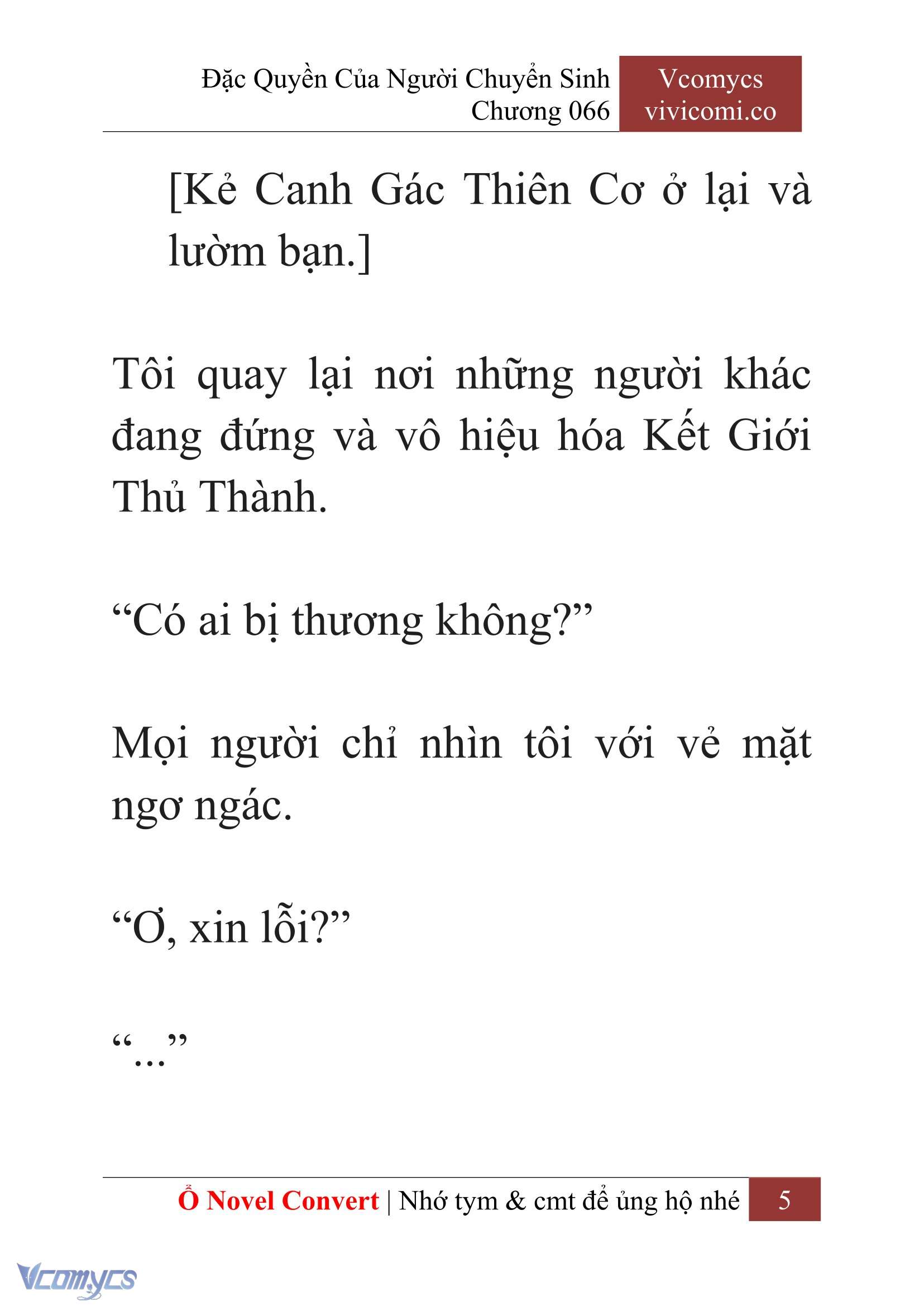[Novel] Đặc Quyền Của Người Chuyển Sinh Chapter 66 - Trang 8