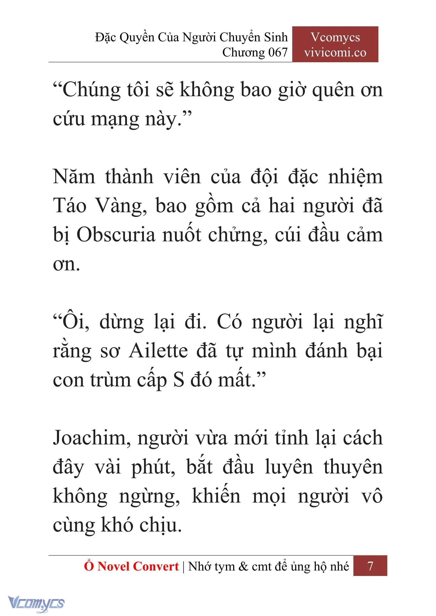 [Novel] Đặc Quyền Của Người Chuyển Sinh Chapter 67 - Trang 10