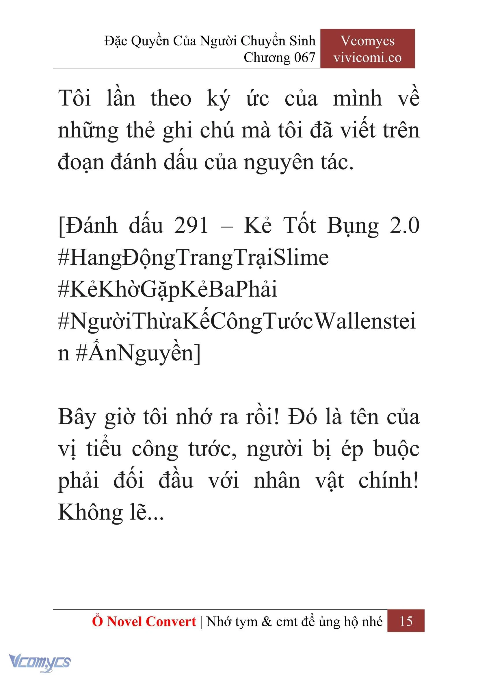 [Novel] Đặc Quyền Của Người Chuyển Sinh Chapter 67 - Trang 18