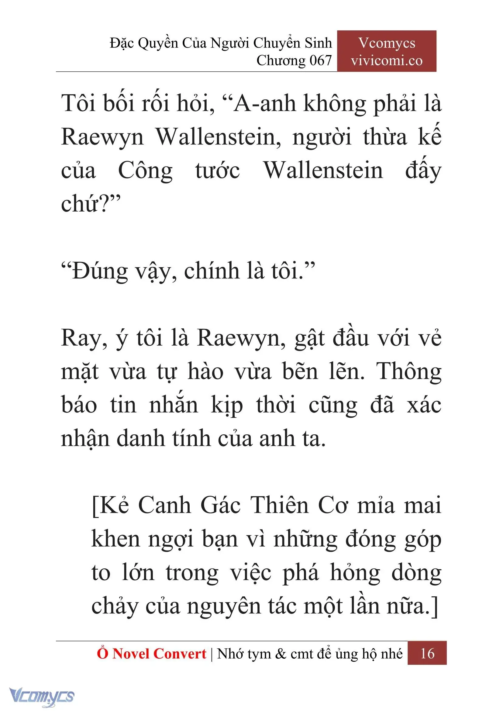 [Novel] Đặc Quyền Của Người Chuyển Sinh Chapter 67 - Trang 19