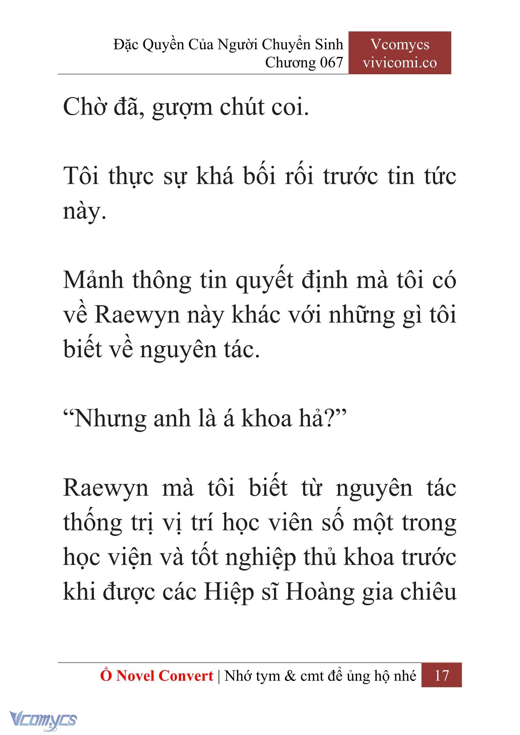 [Novel] Đặc Quyền Của Người Chuyển Sinh Chapter 67 - Trang 20