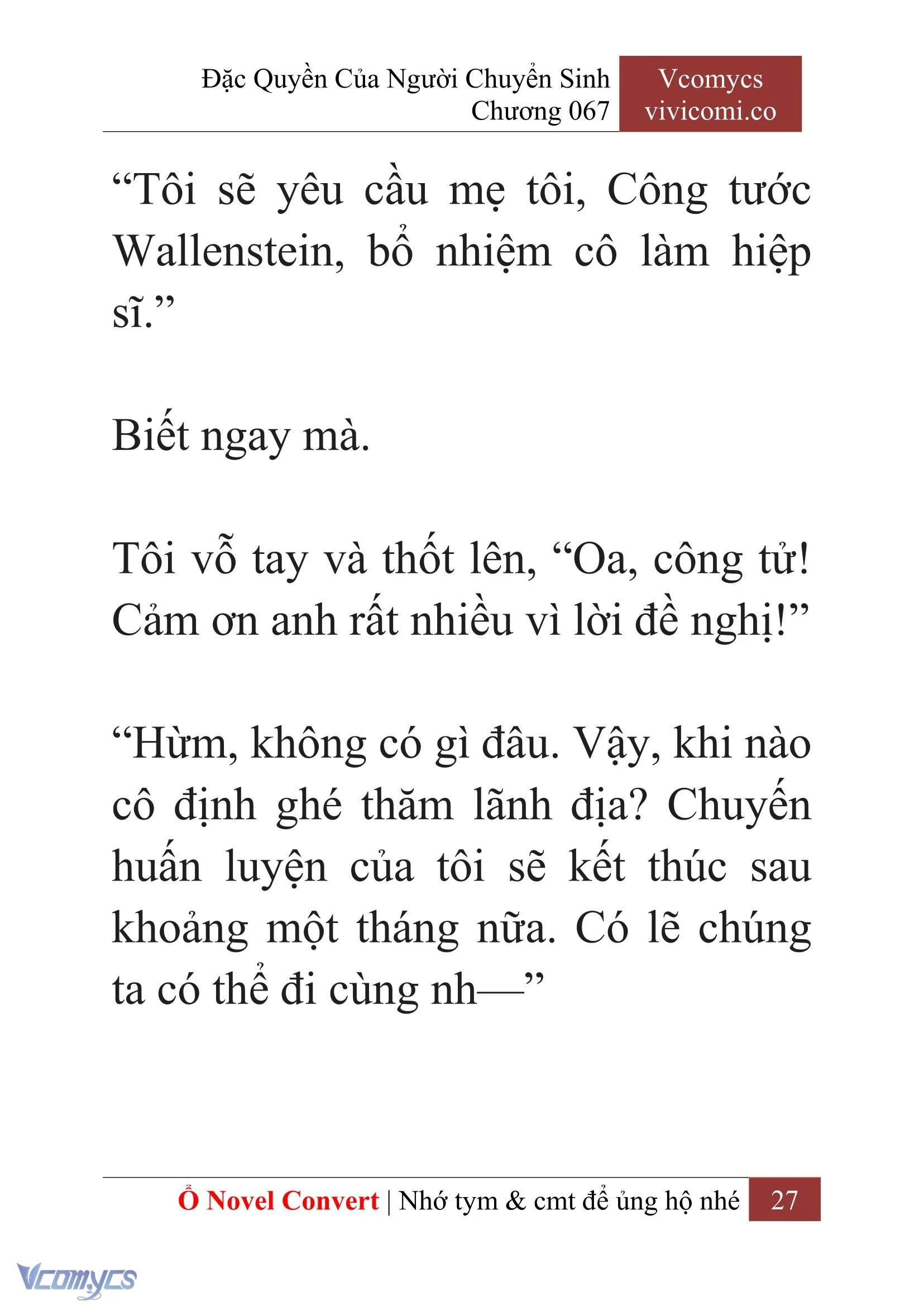 [Novel] Đặc Quyền Của Người Chuyển Sinh Chapter 67 - Trang 30