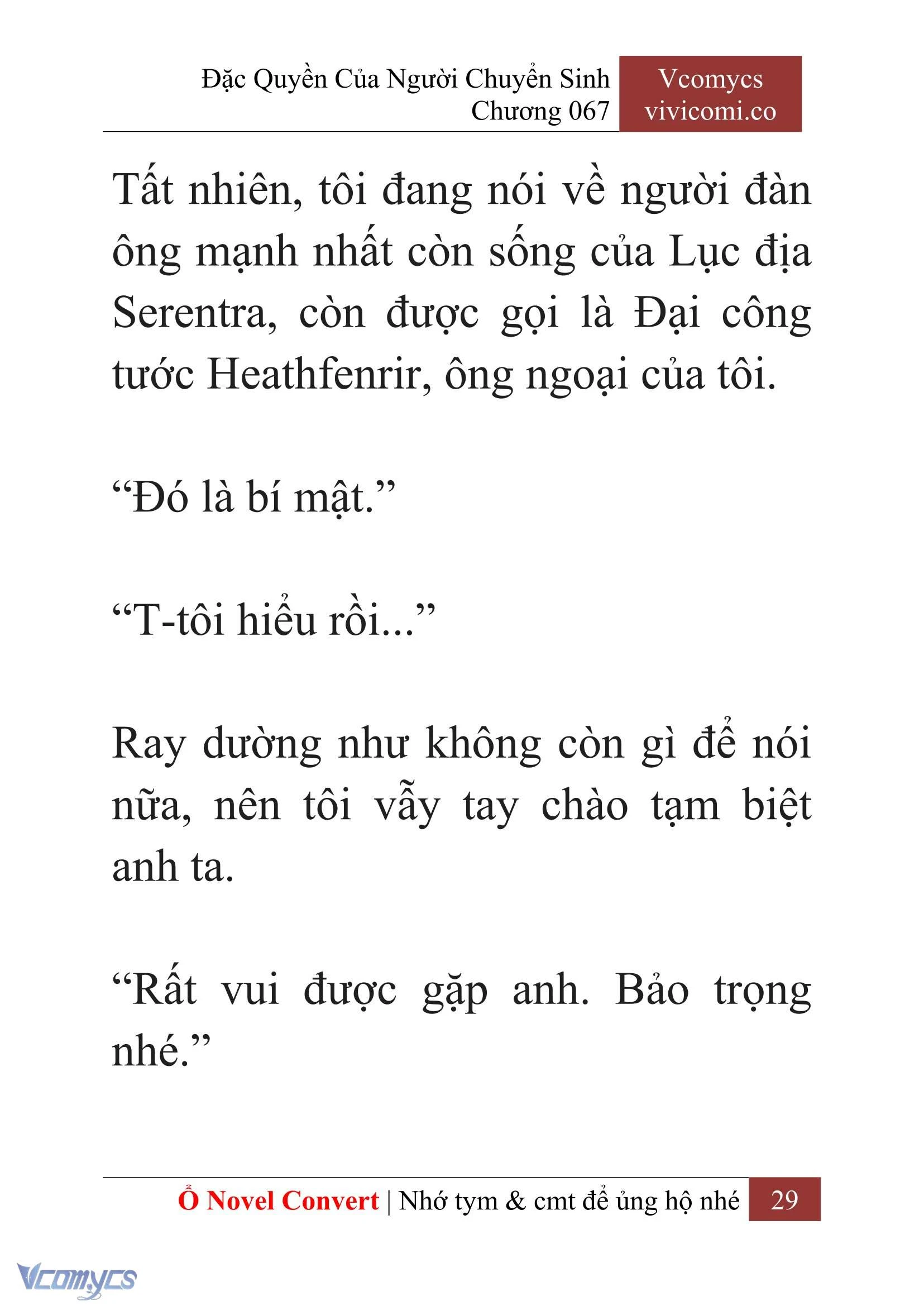 [Novel] Đặc Quyền Của Người Chuyển Sinh Chapter 67 - Trang 32