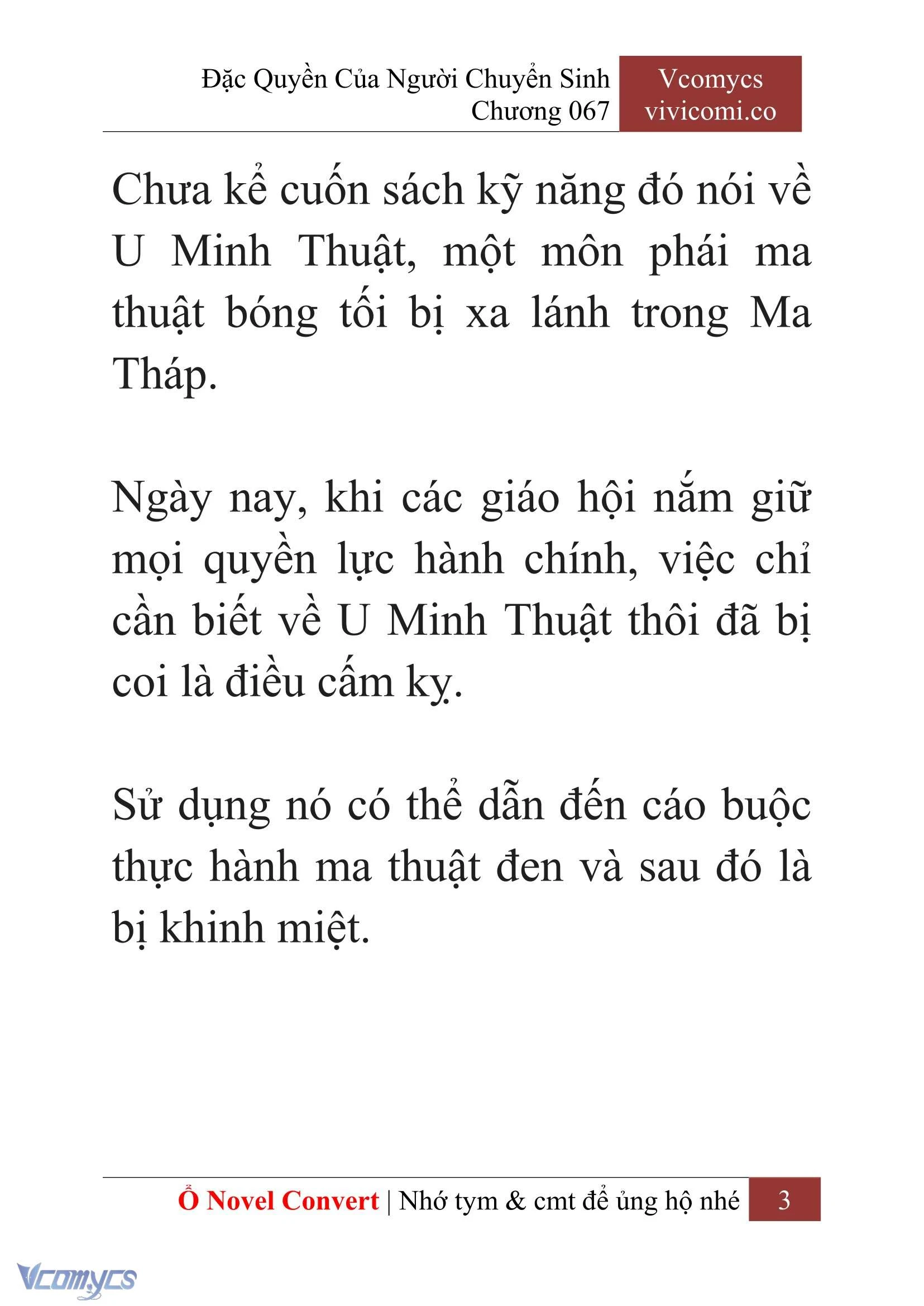 [Novel] Đặc Quyền Của Người Chuyển Sinh Chapter 67 - Trang 6