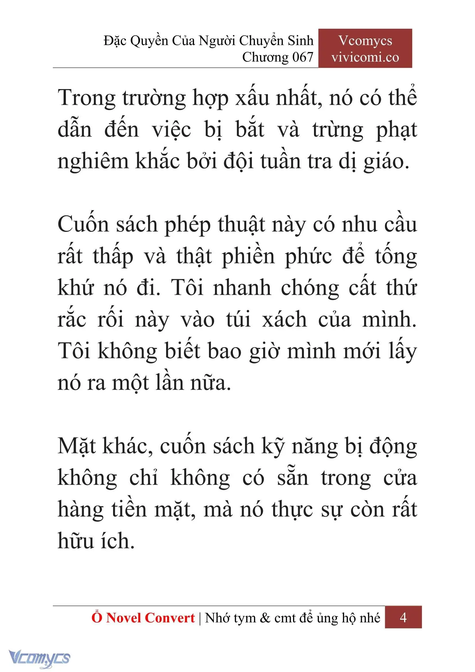 [Novel] Đặc Quyền Của Người Chuyển Sinh Chapter 67 - Trang 7