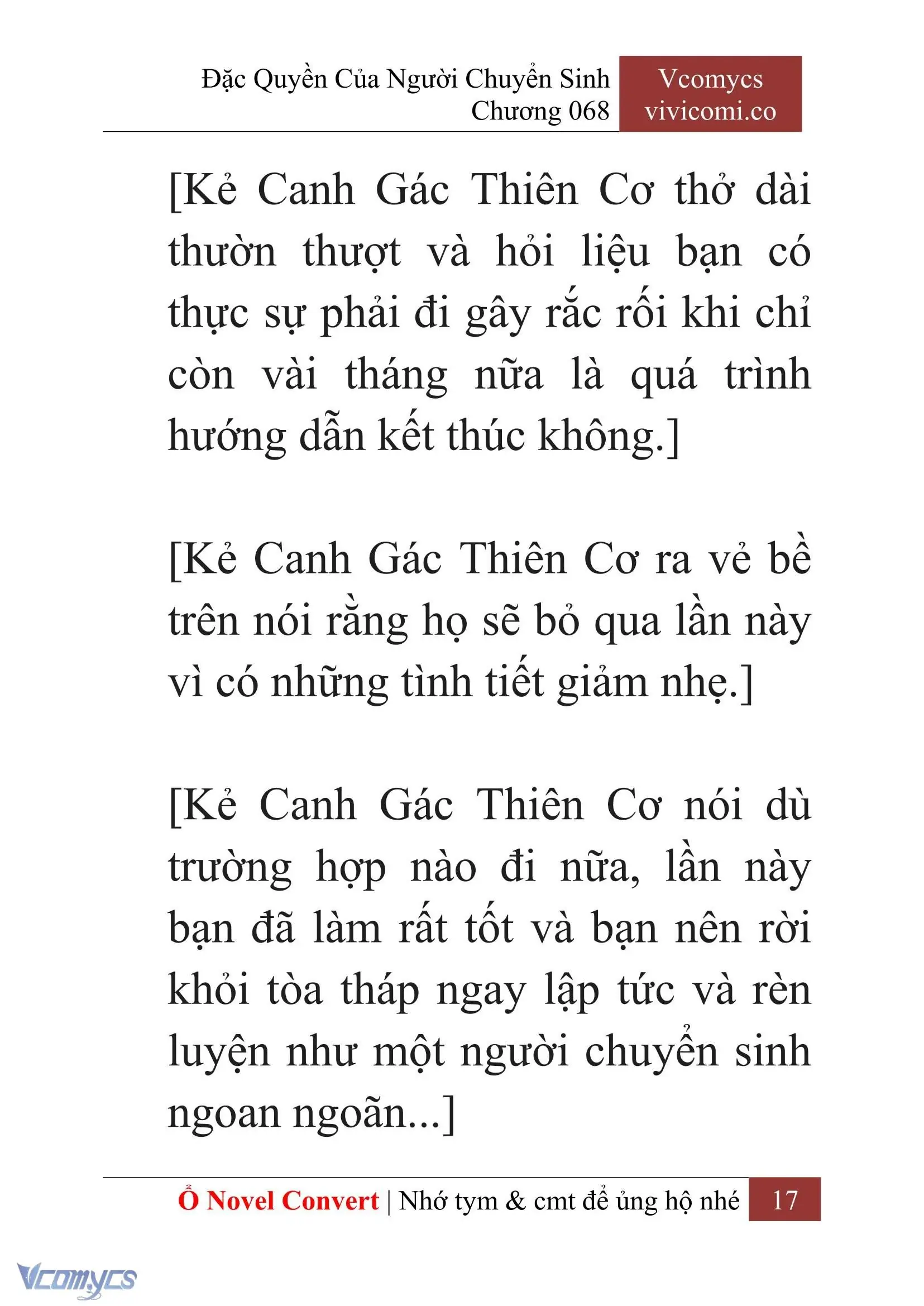 [Novel] Đặc Quyền Của Người Chuyển Sinh Chapter 68 - Trang 20