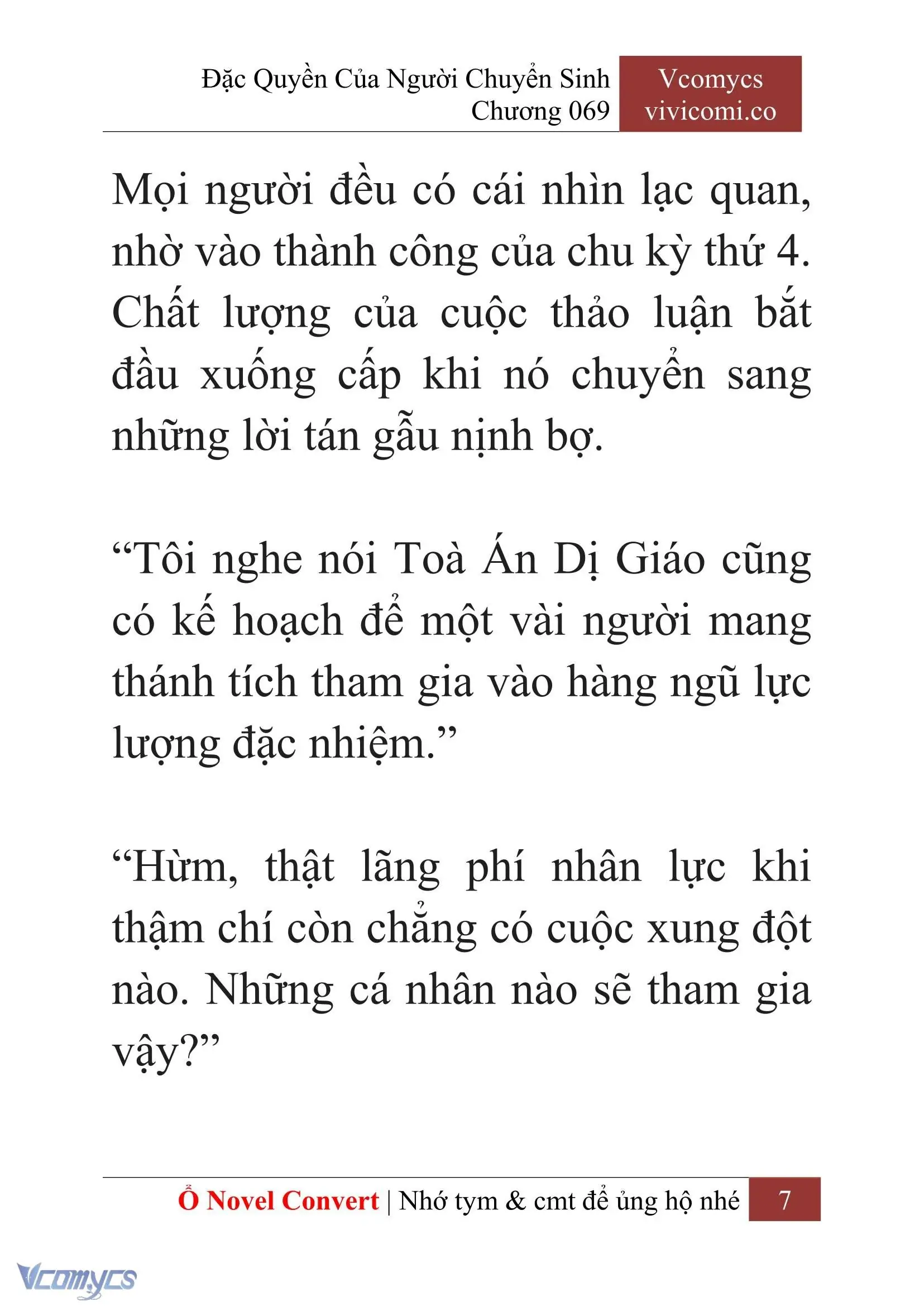 [Novel] Đặc Quyền Của Người Chuyển Sinh Chapter 69 - Trang 10