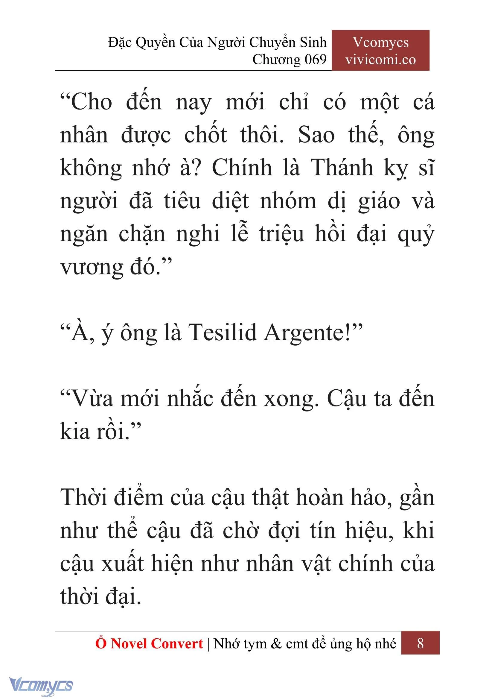 [Novel] Đặc Quyền Của Người Chuyển Sinh Chapter 69 - Trang 11