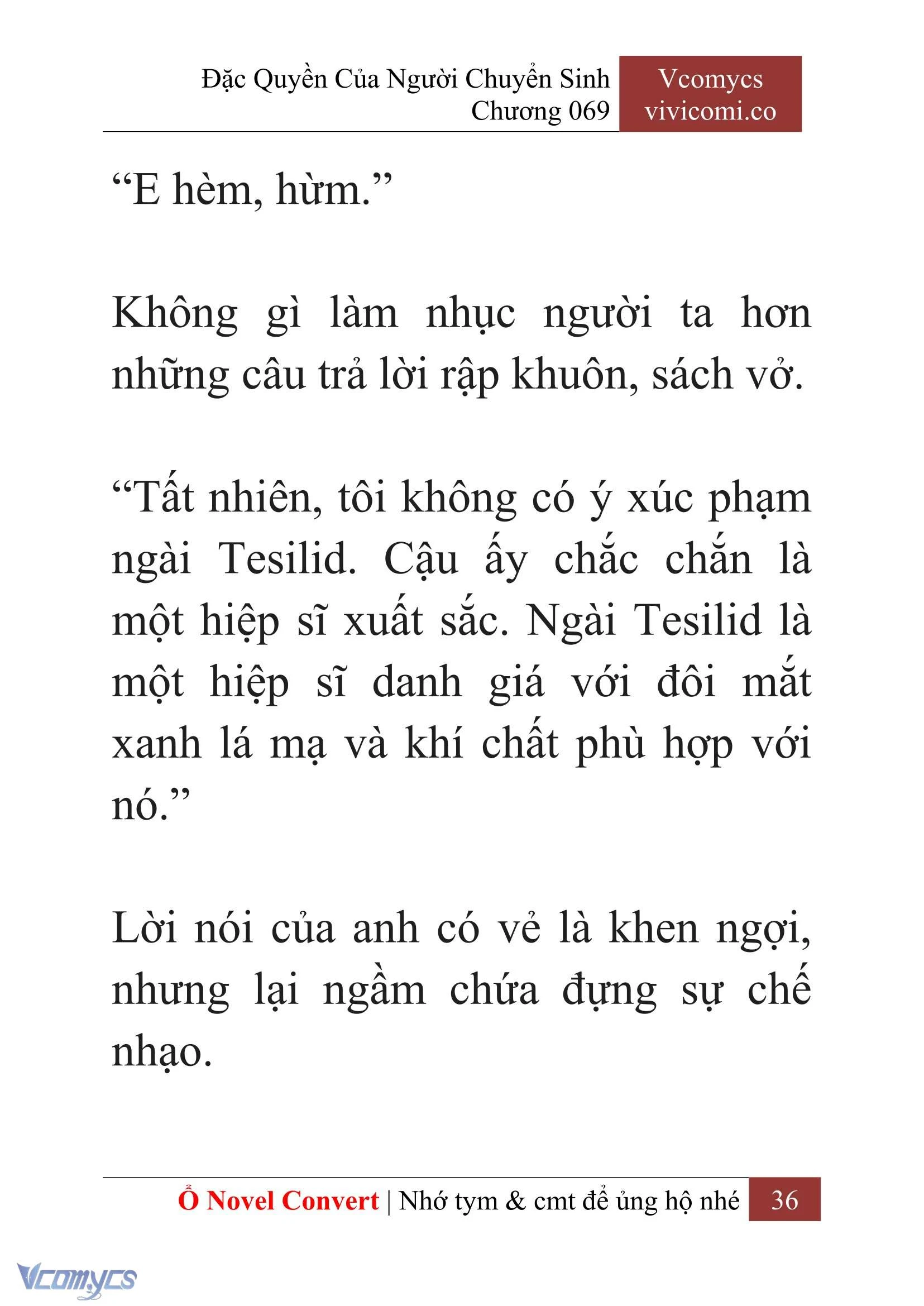 [Novel] Đặc Quyền Của Người Chuyển Sinh Chapter 69 - Trang 39