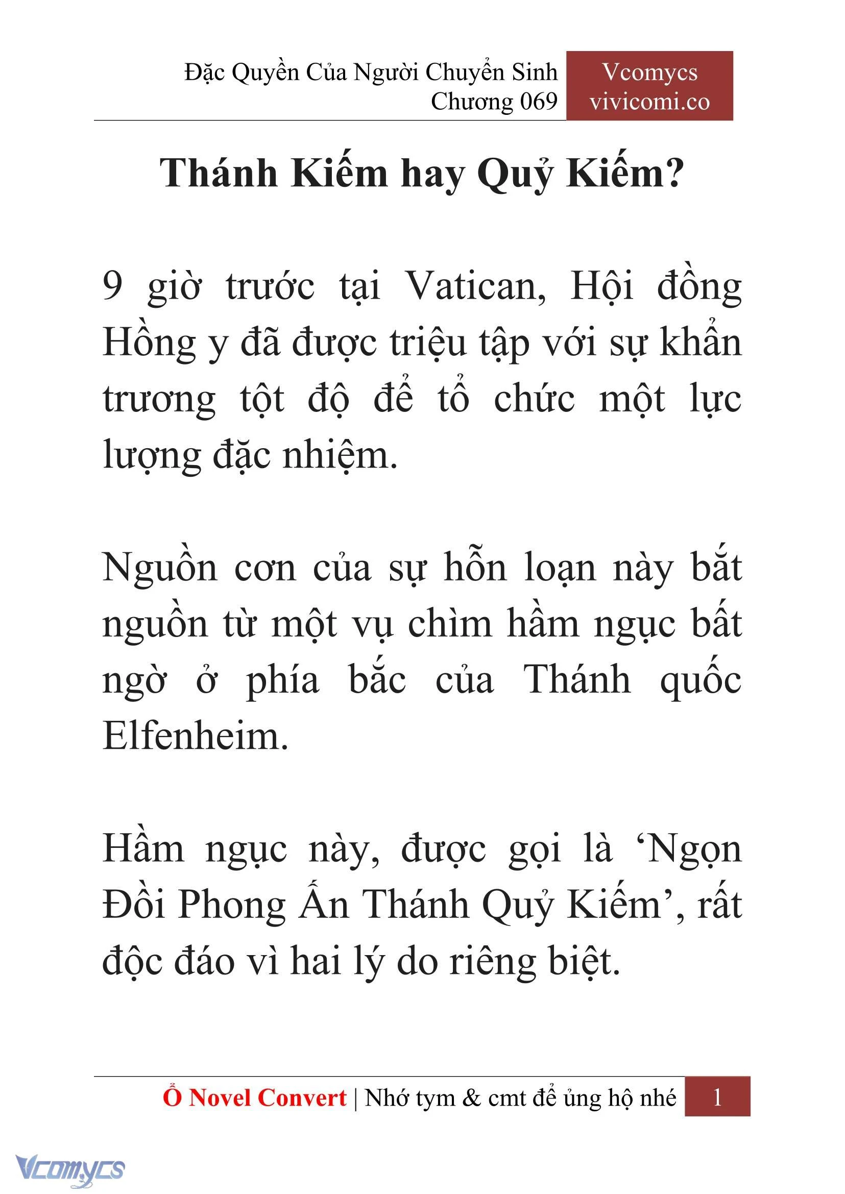 [Novel] Đặc Quyền Của Người Chuyển Sinh Chapter 69 - Trang 4