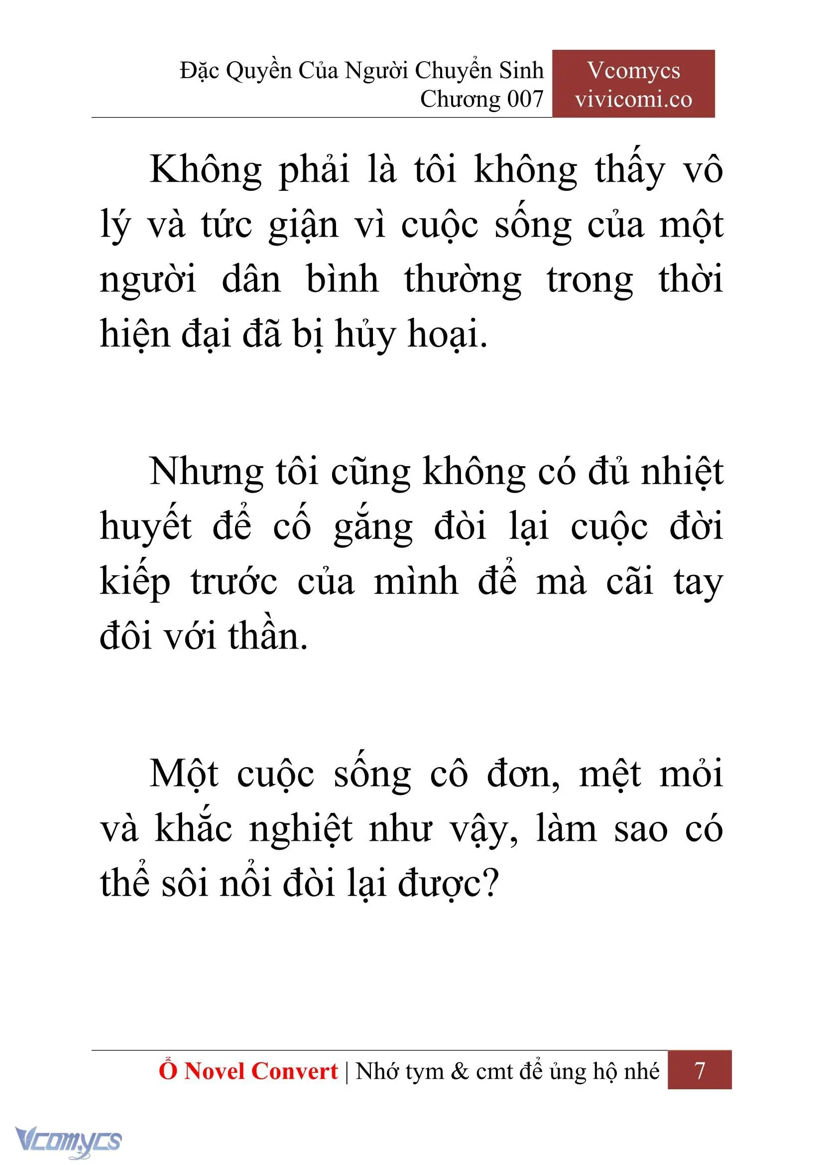 [Novel] Đặc Quyền Của Người Chuyển Sinh Chapter 7 - Trang 10