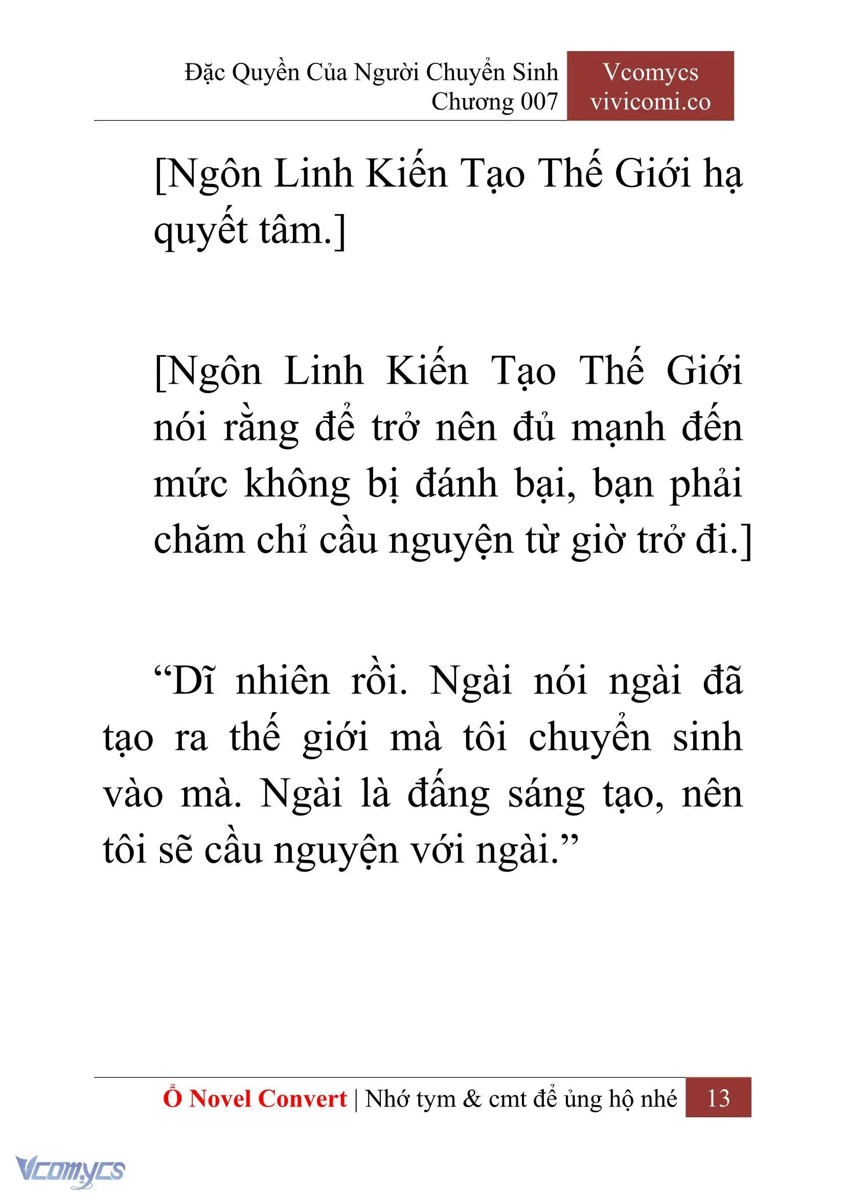 [Novel] Đặc Quyền Của Người Chuyển Sinh Chapter 7 - Trang 15