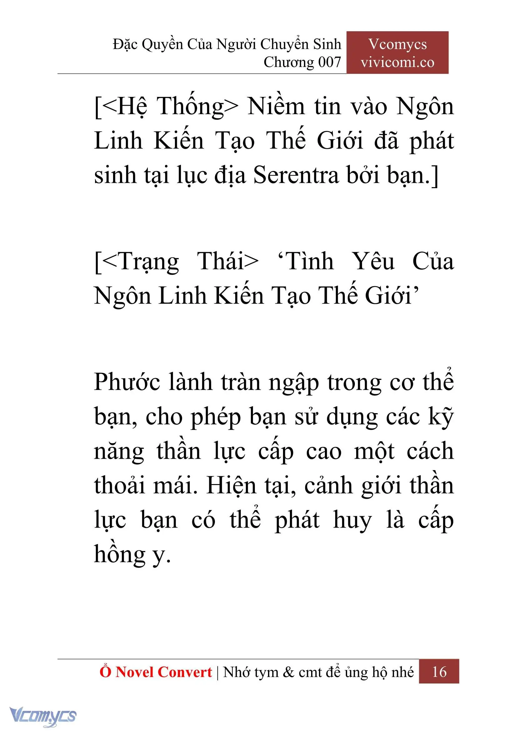 [Novel] Đặc Quyền Của Người Chuyển Sinh Chapter 7 - Trang 18