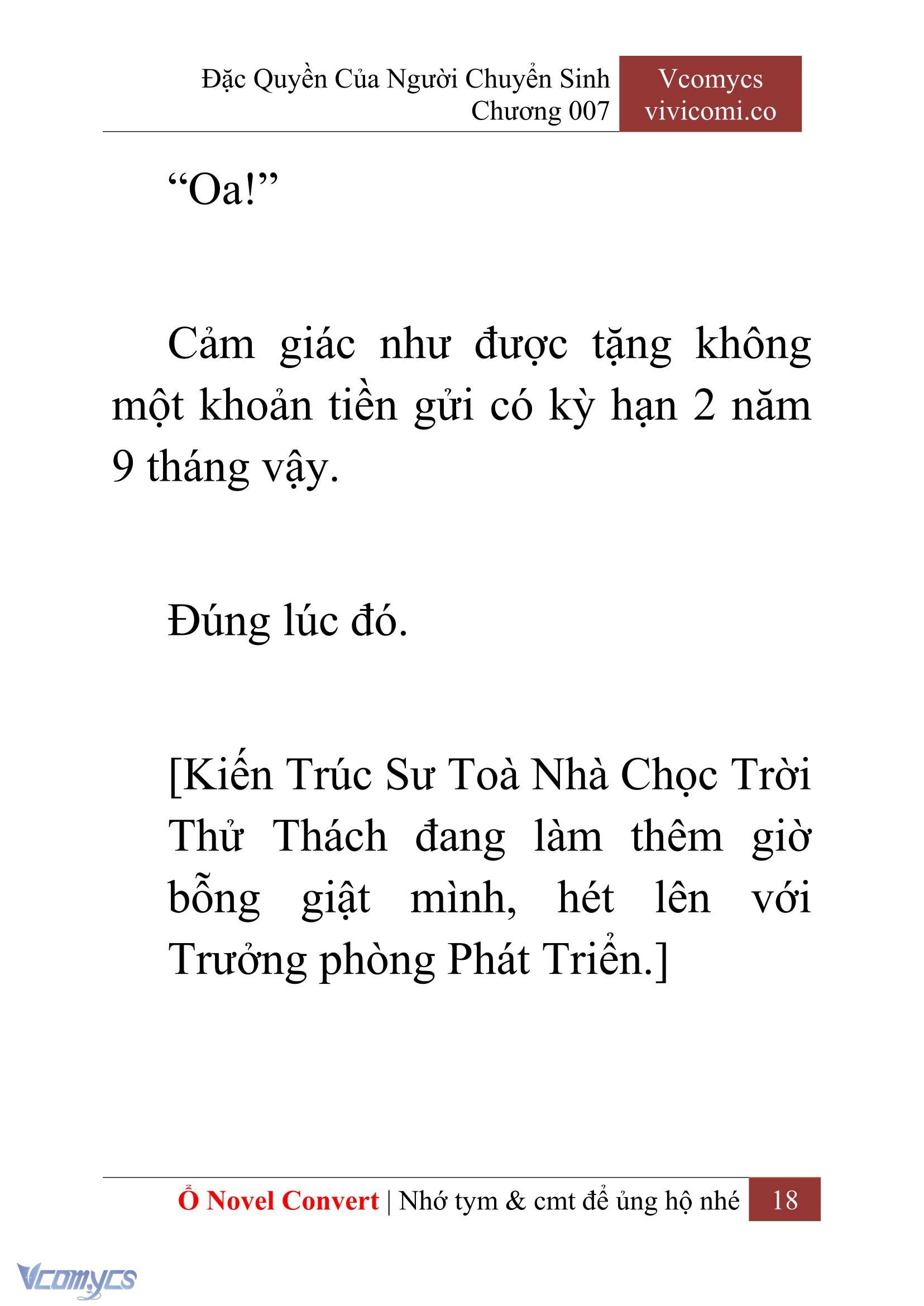 [Novel] Đặc Quyền Của Người Chuyển Sinh Chapter 7 - Trang 20