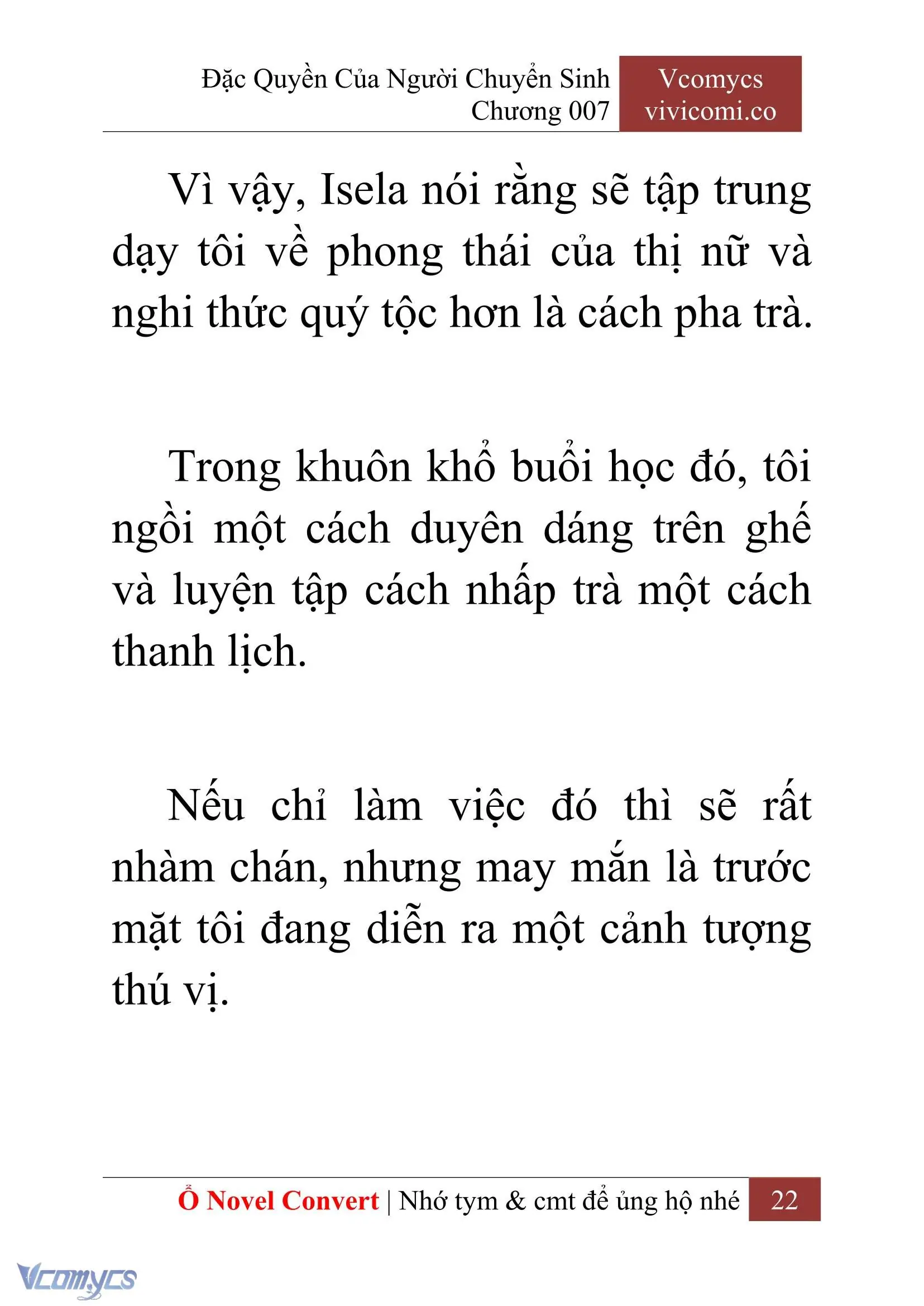 [Novel] Đặc Quyền Của Người Chuyển Sinh Chapter 7 - Trang 24