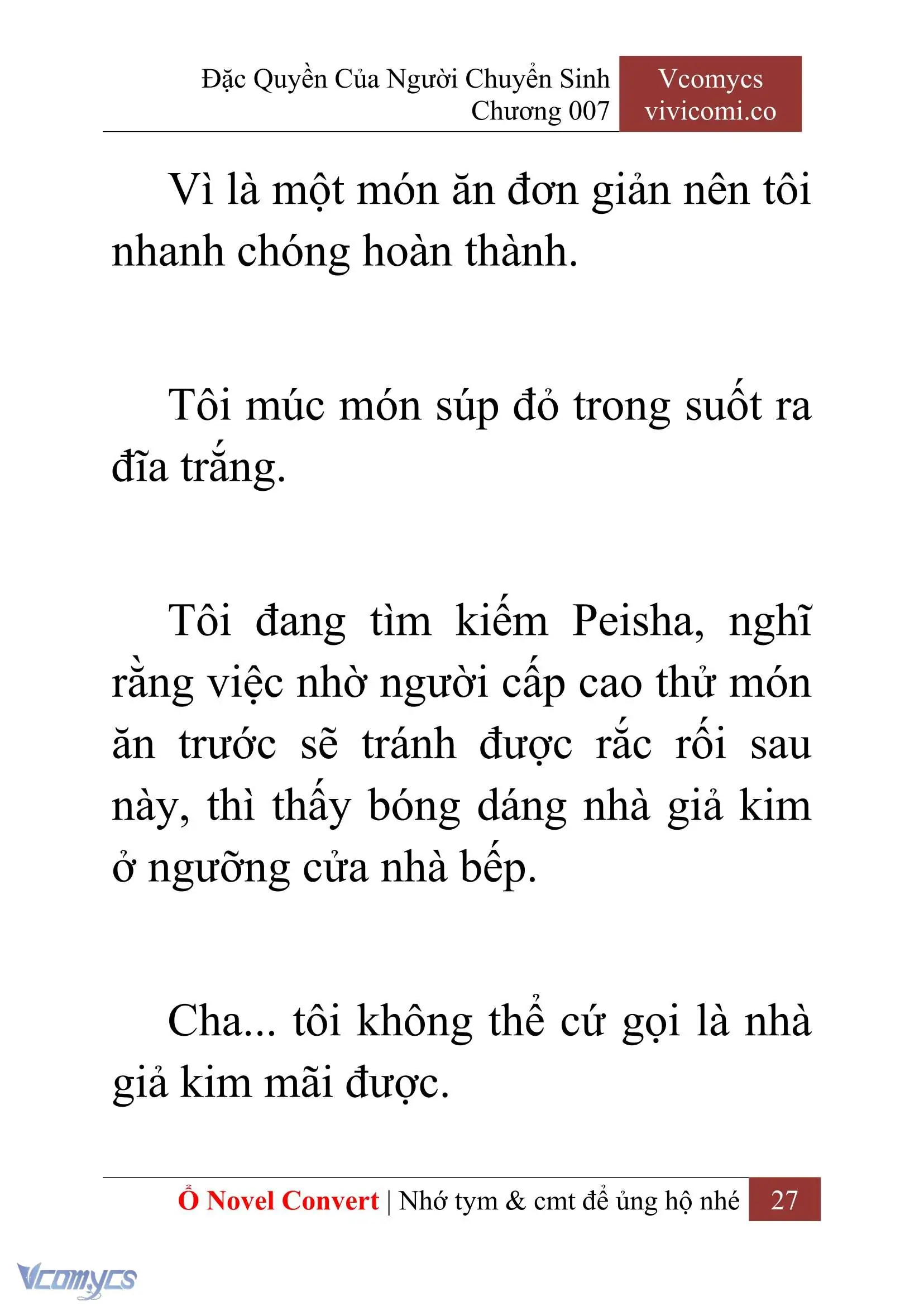 [Novel] Đặc Quyền Của Người Chuyển Sinh Chapter 7 - Trang 29