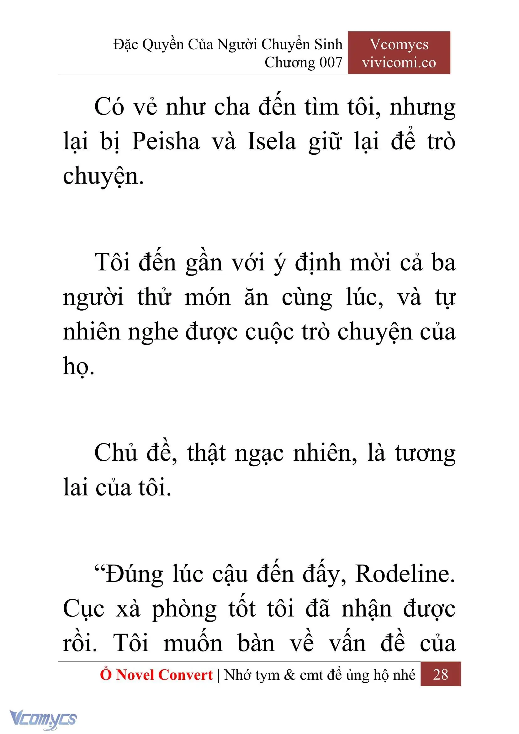[Novel] Đặc Quyền Của Người Chuyển Sinh Chapter 7 - Trang 30