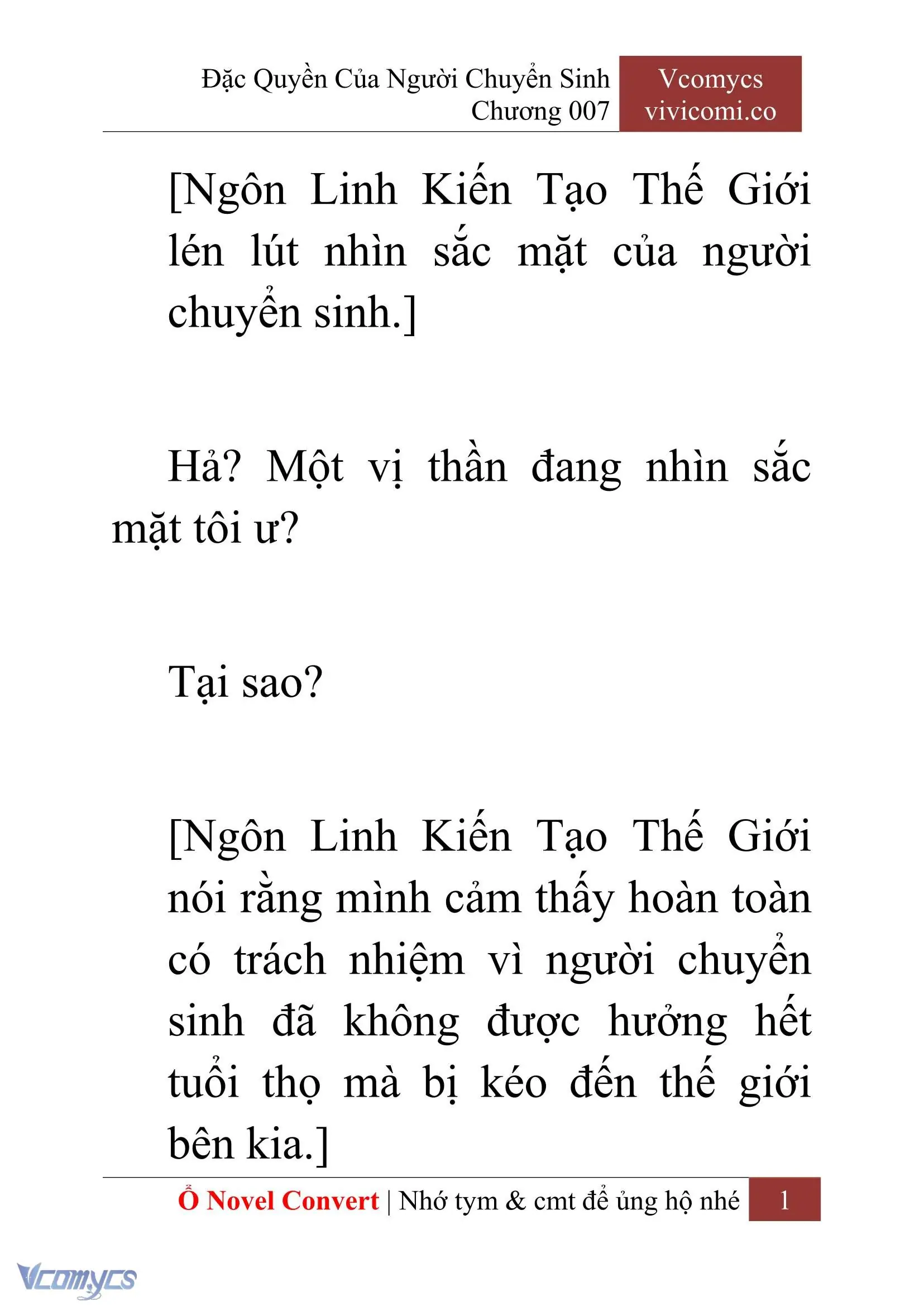[Novel] Đặc Quyền Của Người Chuyển Sinh Chapter 7 - Trang 4