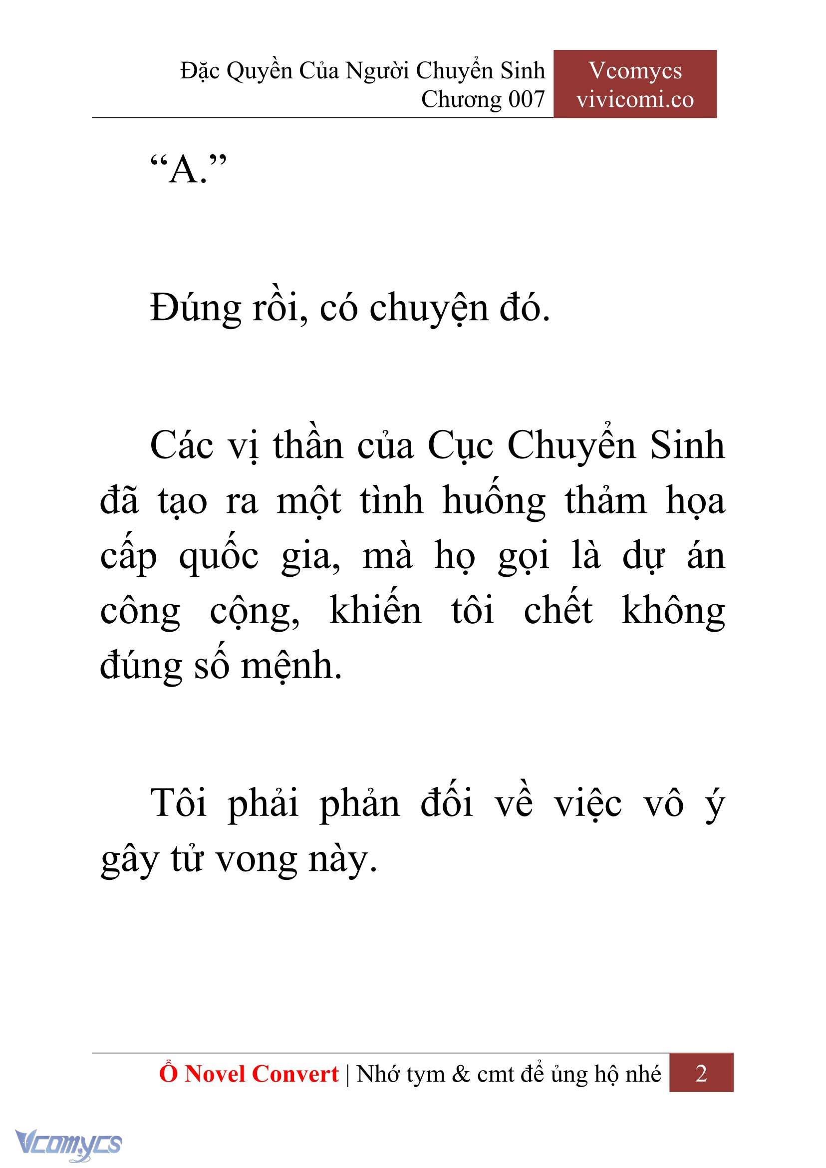 [Novel] Đặc Quyền Của Người Chuyển Sinh Chapter 7 - Trang 5