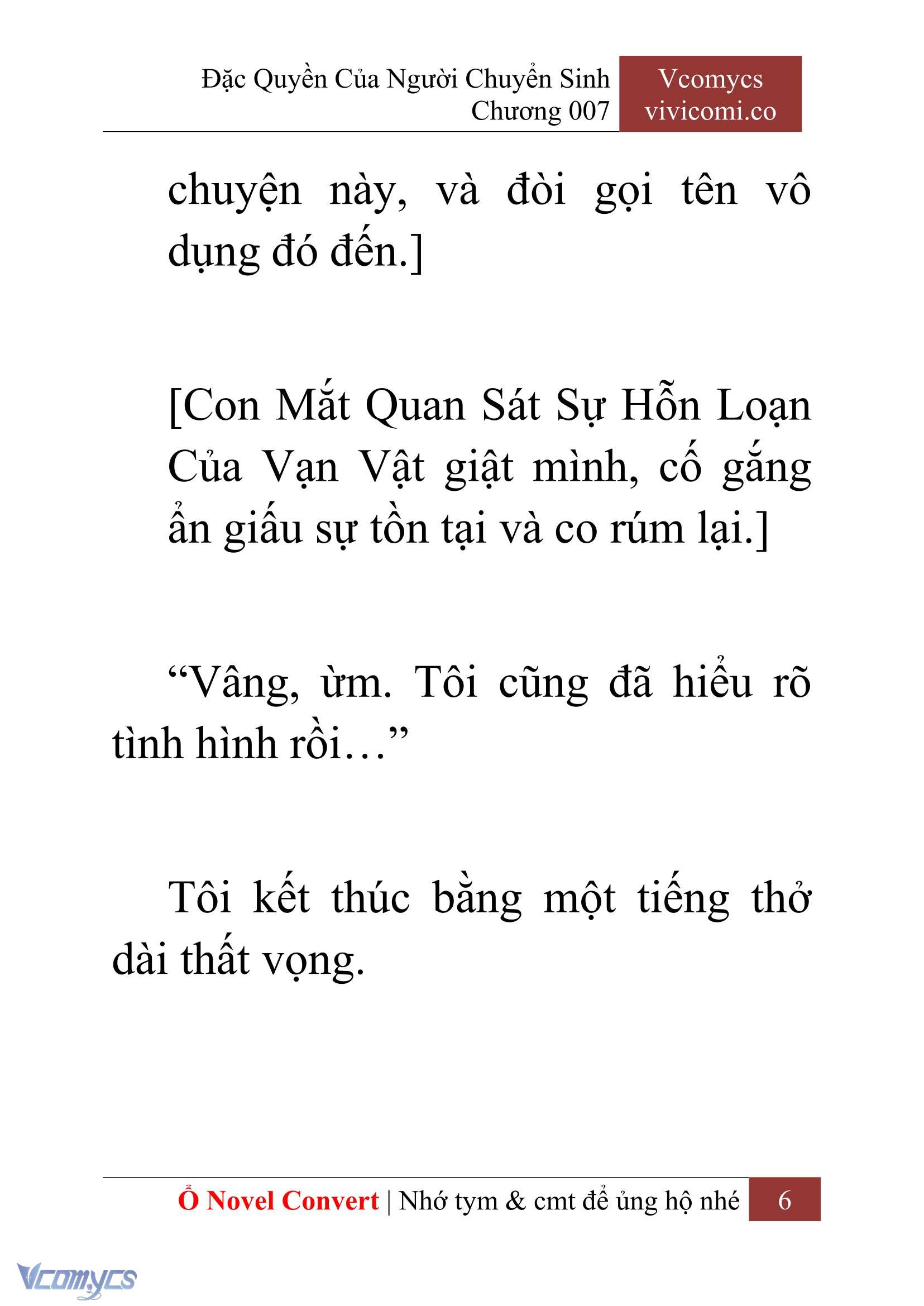 [Novel] Đặc Quyền Của Người Chuyển Sinh Chapter 7 - Trang 9