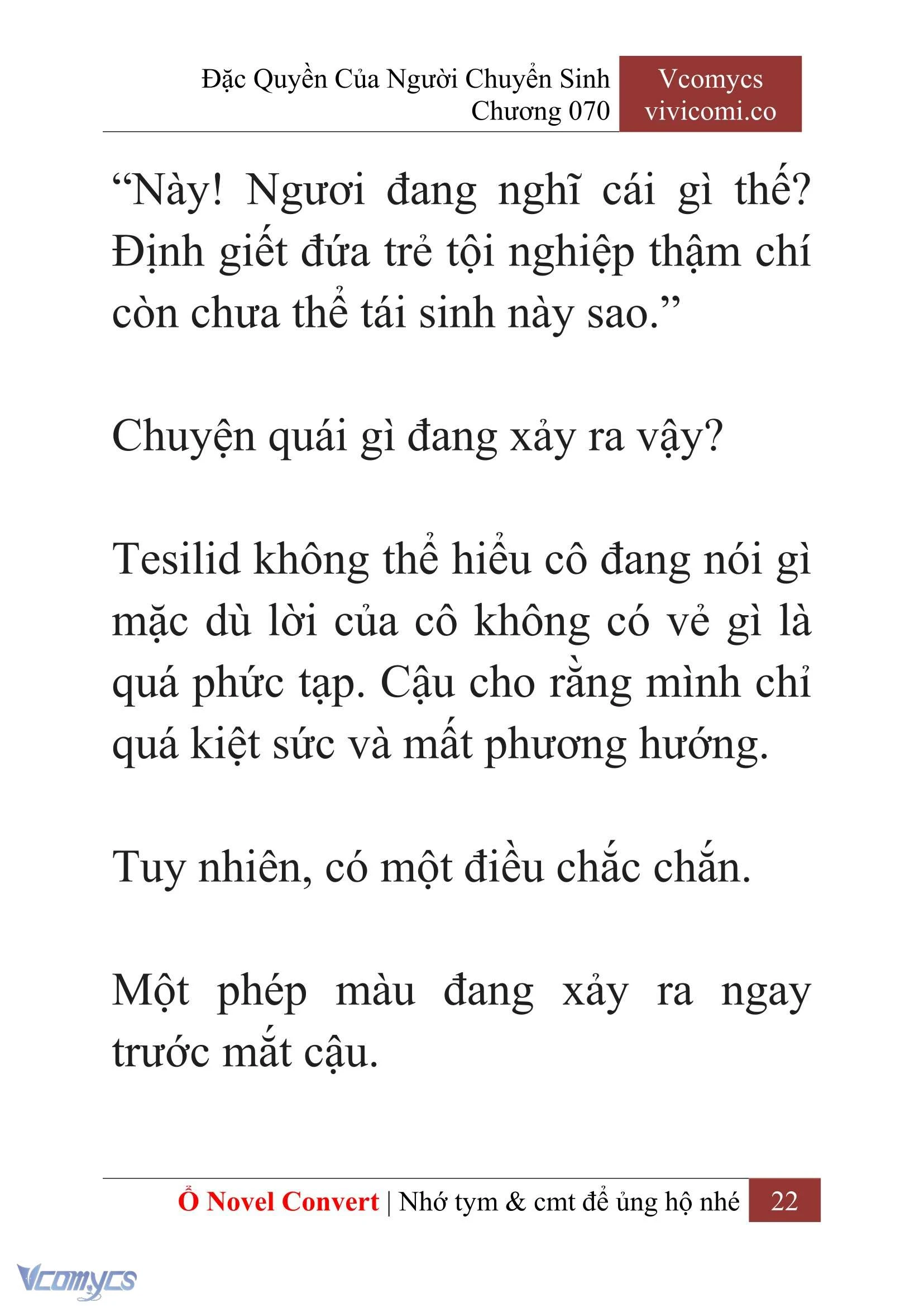 [Novel] Đặc Quyền Của Người Chuyển Sinh Chapter 70 - Trang 25
