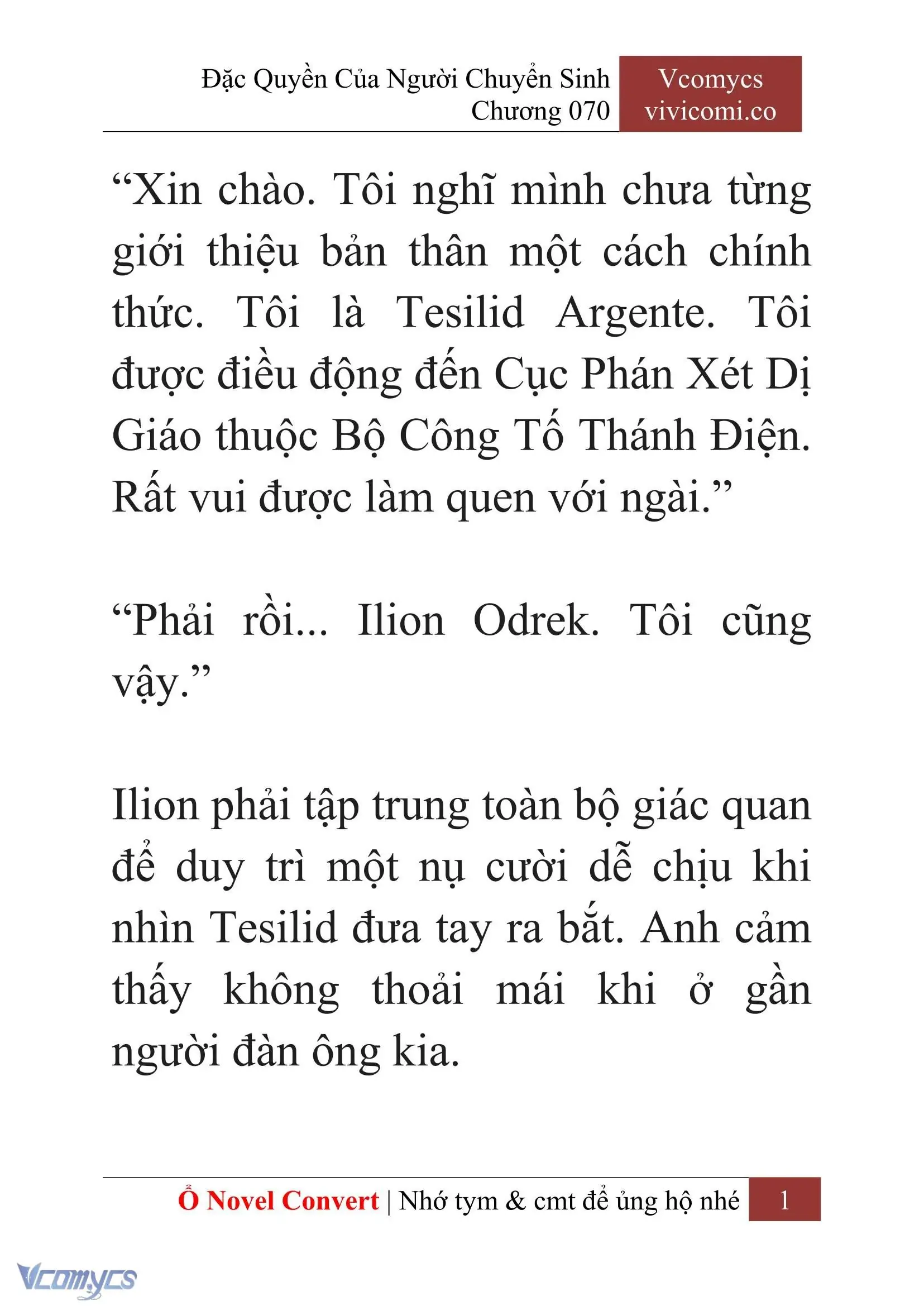 [Novel] Đặc Quyền Của Người Chuyển Sinh Chapter 70 - Trang 4
