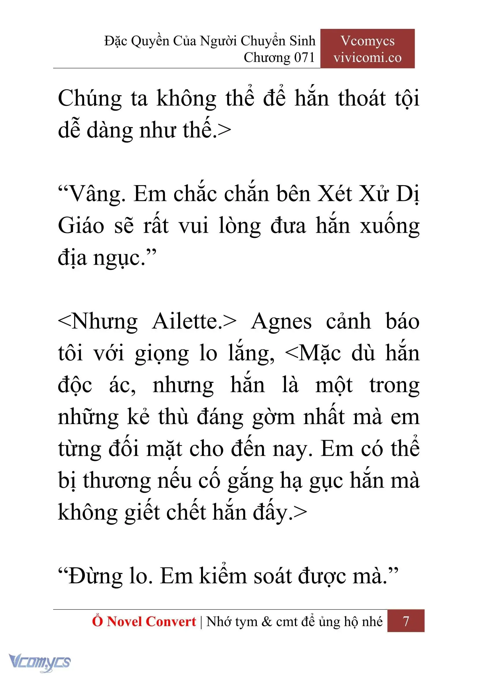 [Novel] Đặc Quyền Của Người Chuyển Sinh Chapter 71 - Trang 10