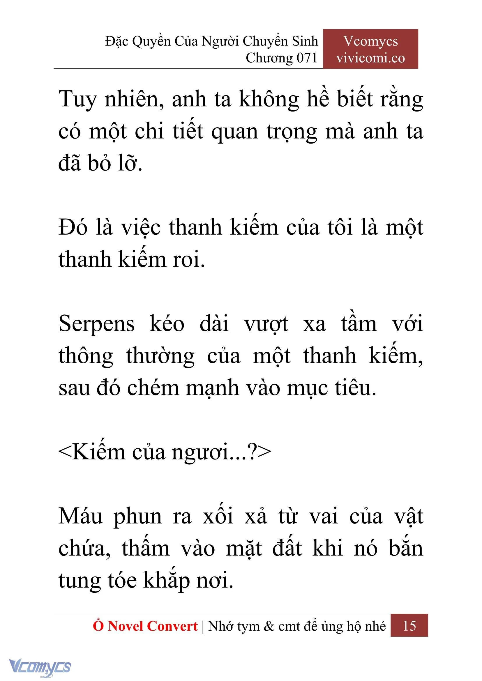 [Novel] Đặc Quyền Của Người Chuyển Sinh Chapter 71 - Trang 18