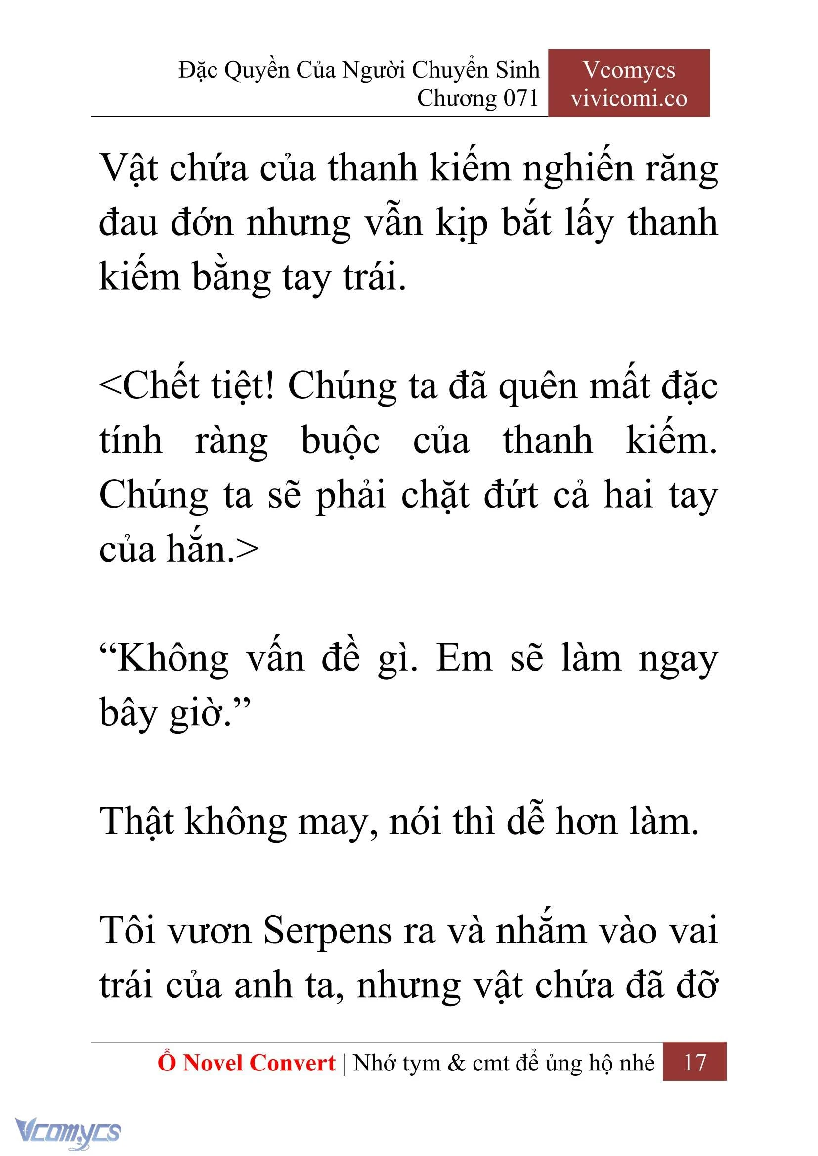 [Novel] Đặc Quyền Của Người Chuyển Sinh Chapter 71 - Trang 20