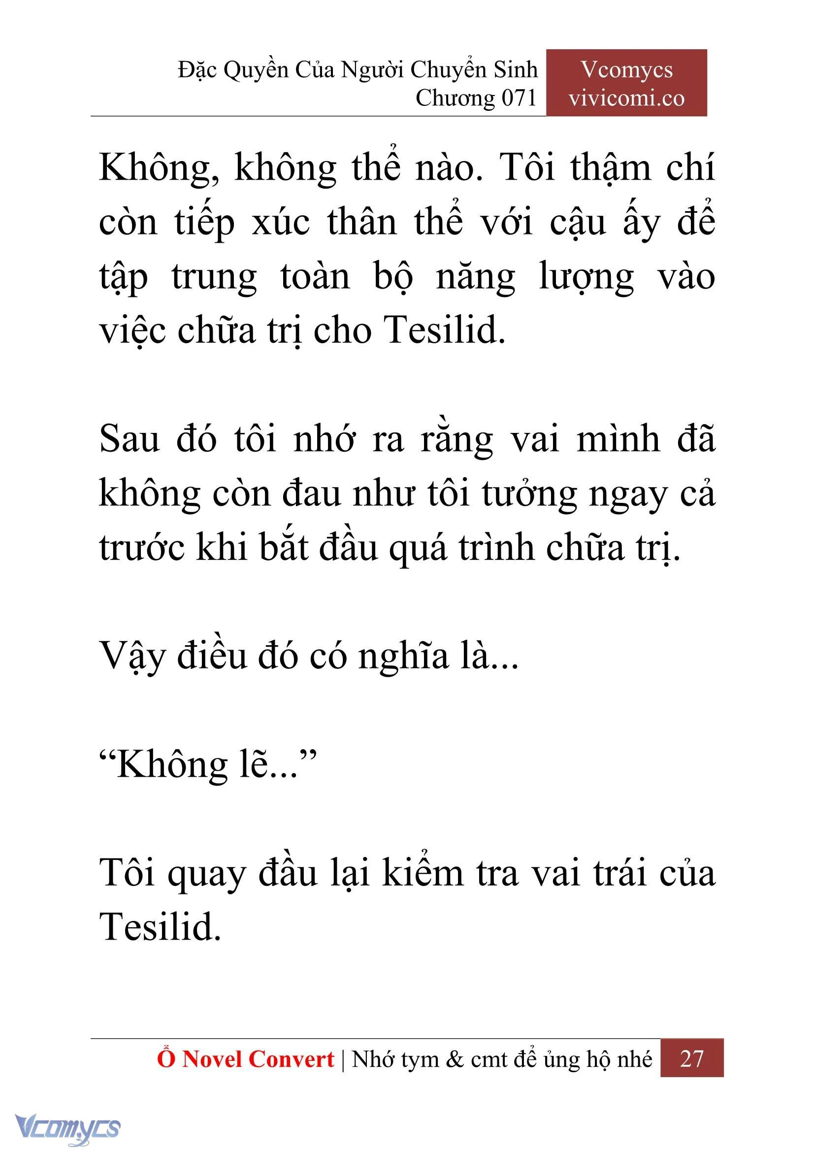 [Novel] Đặc Quyền Của Người Chuyển Sinh Chapter 71 - Trang 30