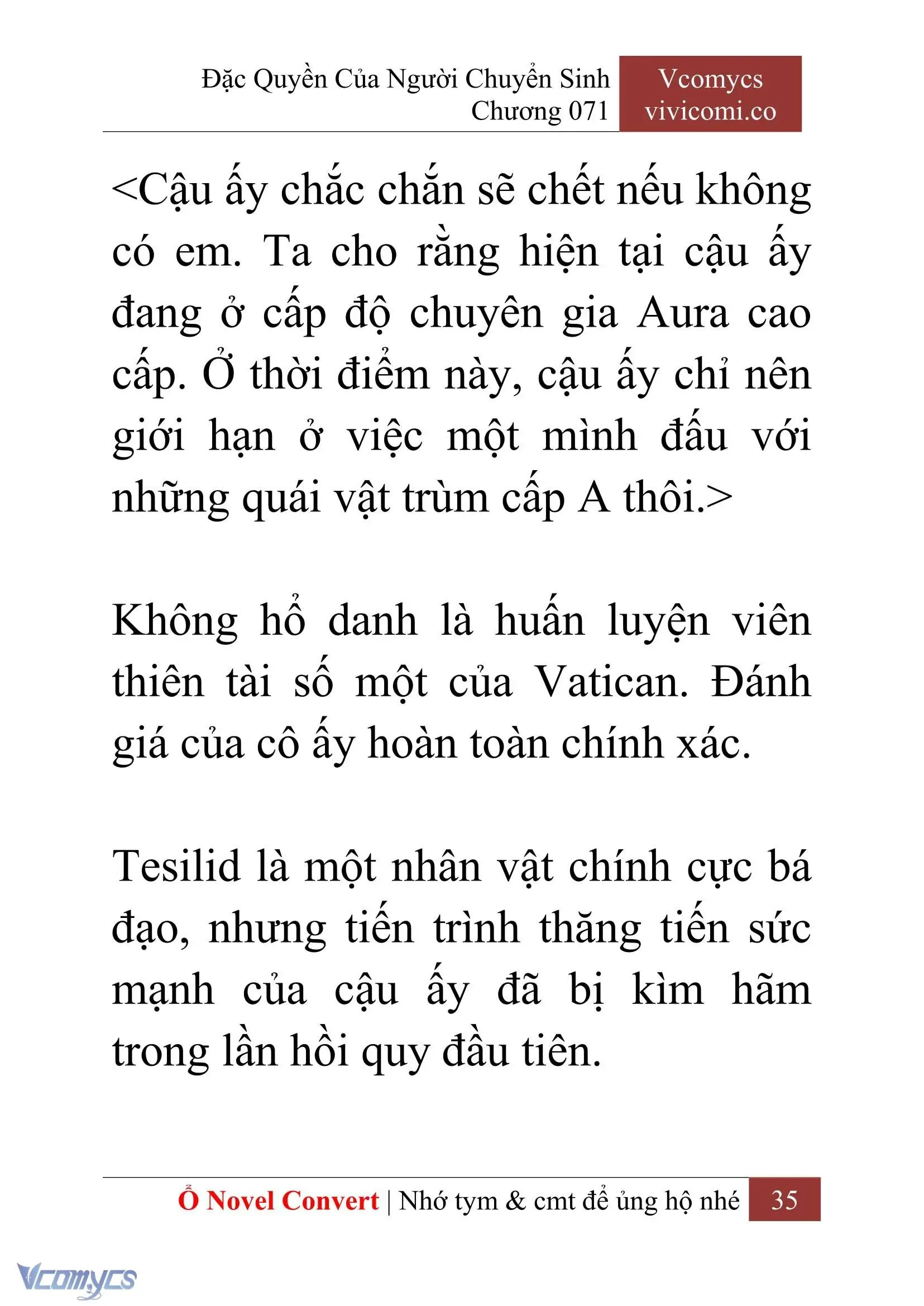 [Novel] Đặc Quyền Của Người Chuyển Sinh Chapter 71 - Trang 38