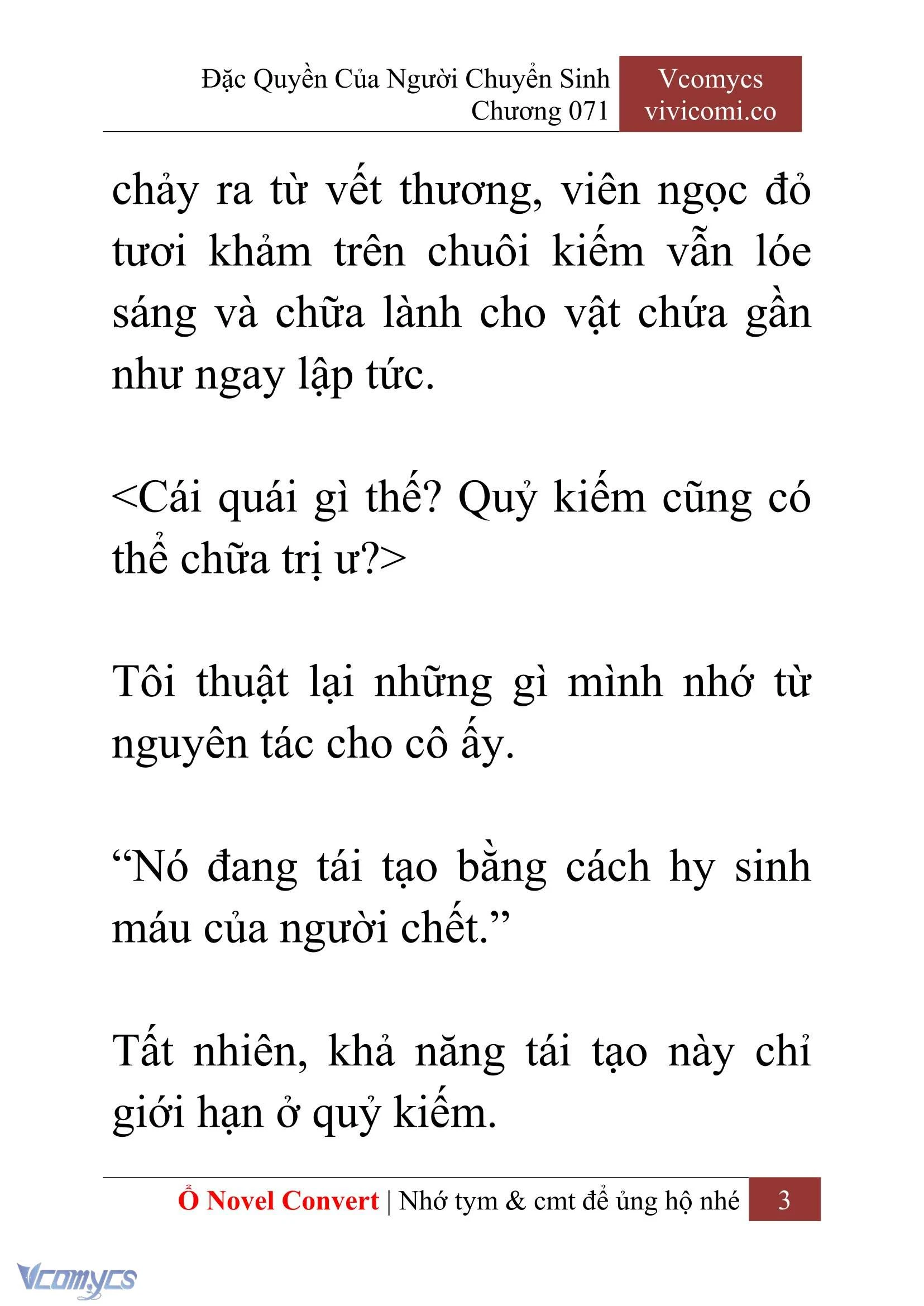 [Novel] Đặc Quyền Của Người Chuyển Sinh Chapter 71 - Trang 6