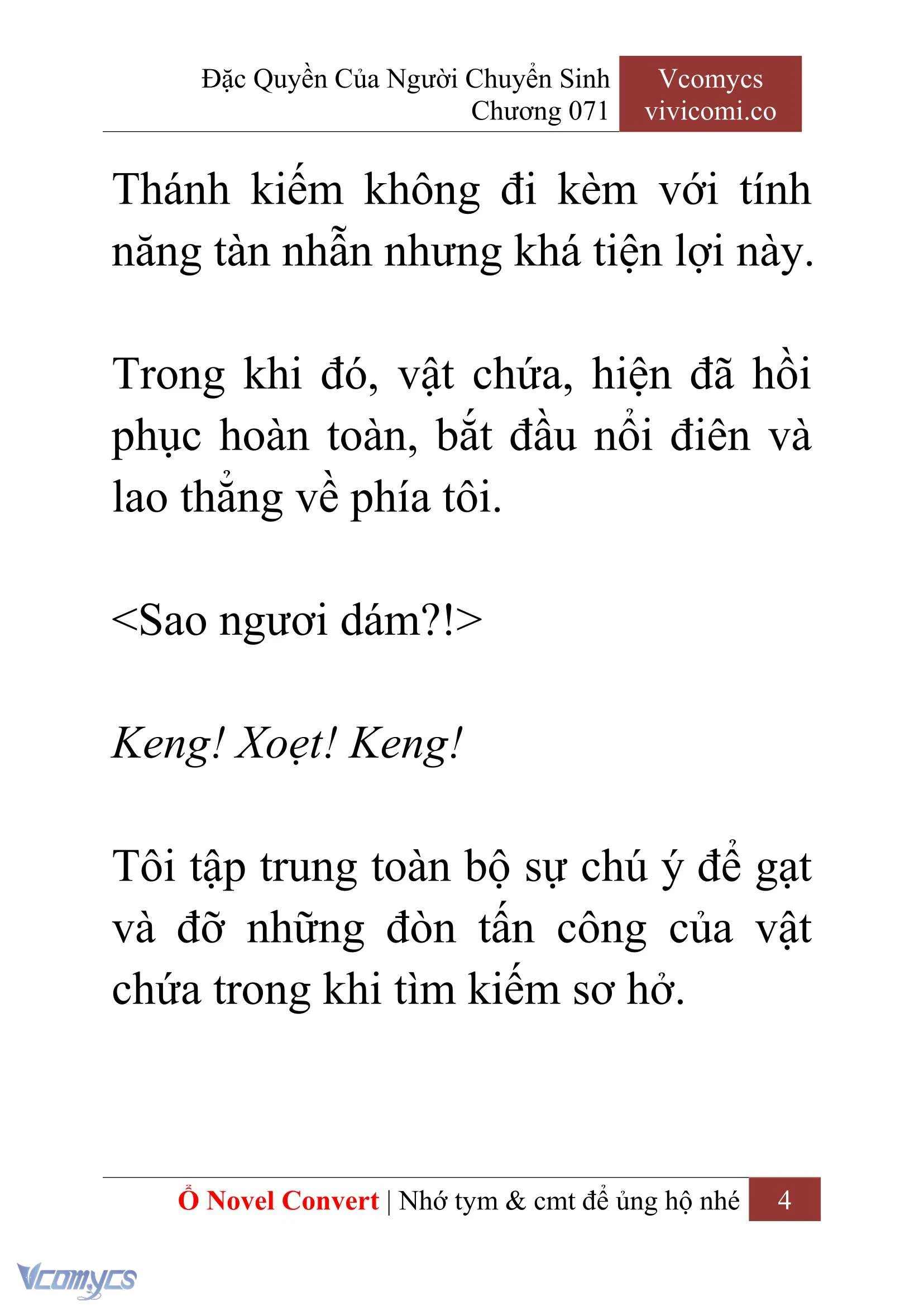 [Novel] Đặc Quyền Của Người Chuyển Sinh Chapter 71 - Trang 7