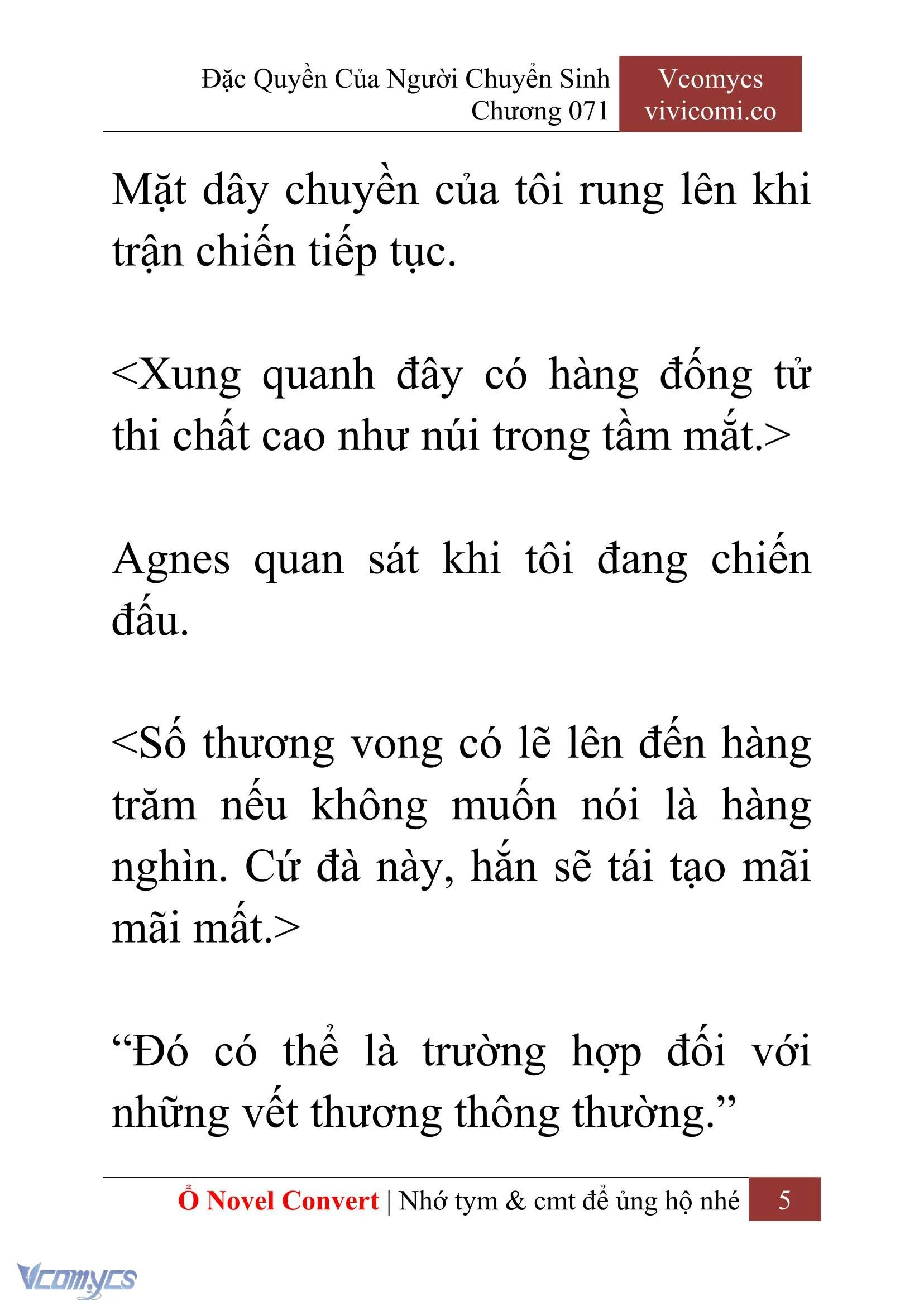 [Novel] Đặc Quyền Của Người Chuyển Sinh Chapter 71 - Trang 8